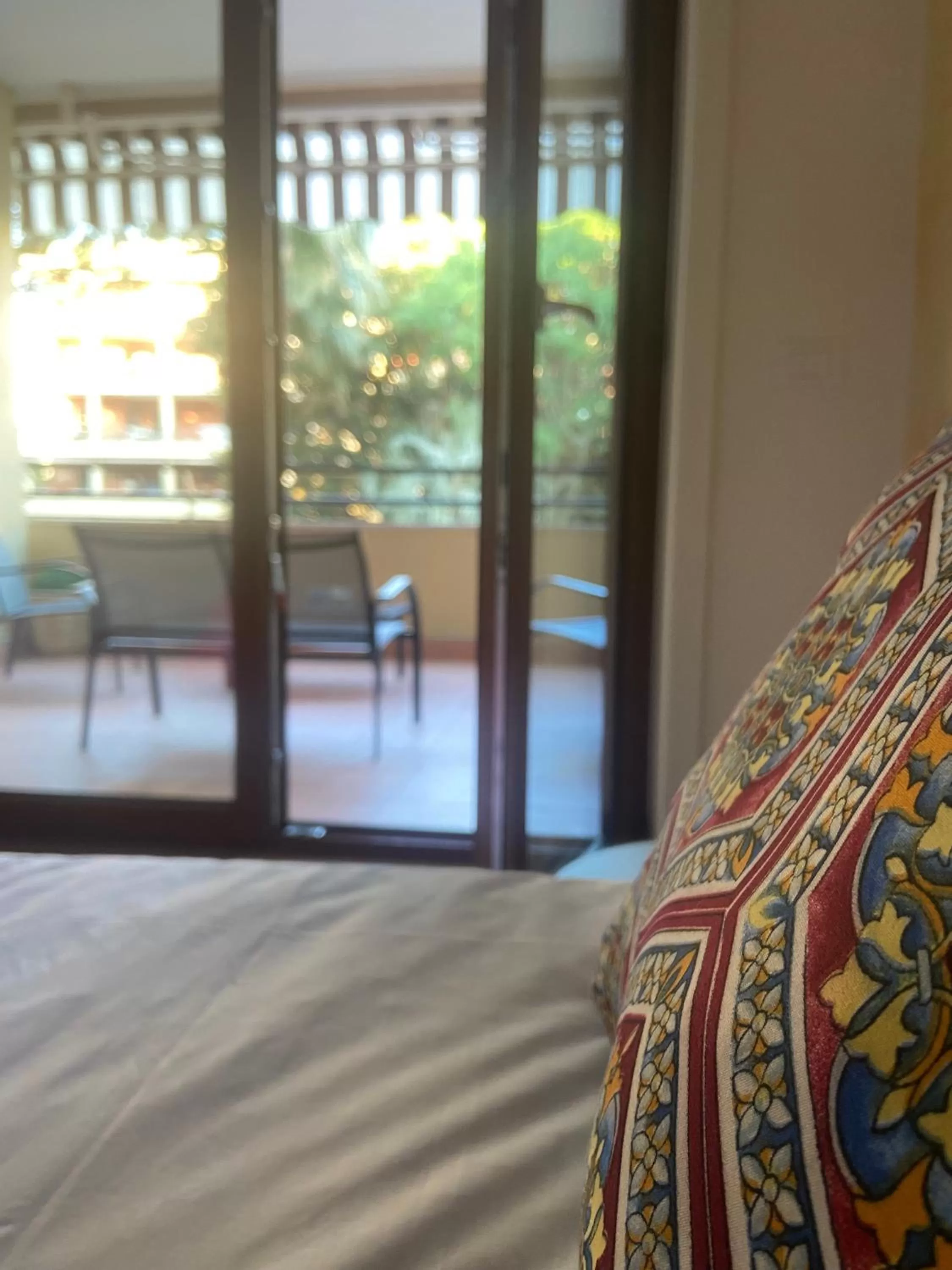 Bed, Pool View in Sorrento B&amp;D Rooms