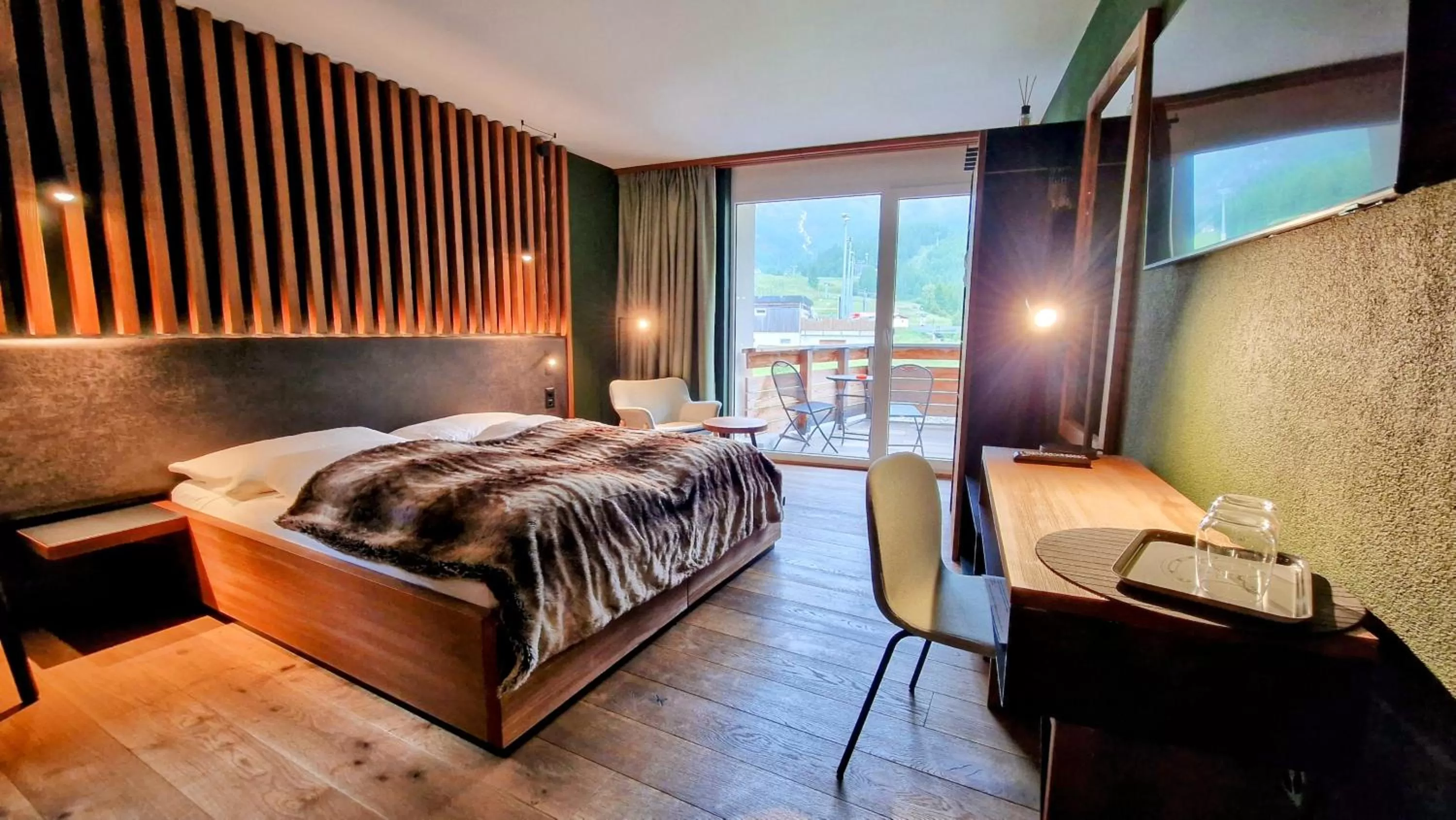 Bed in Amber Ski-in/out Hotel & Spa