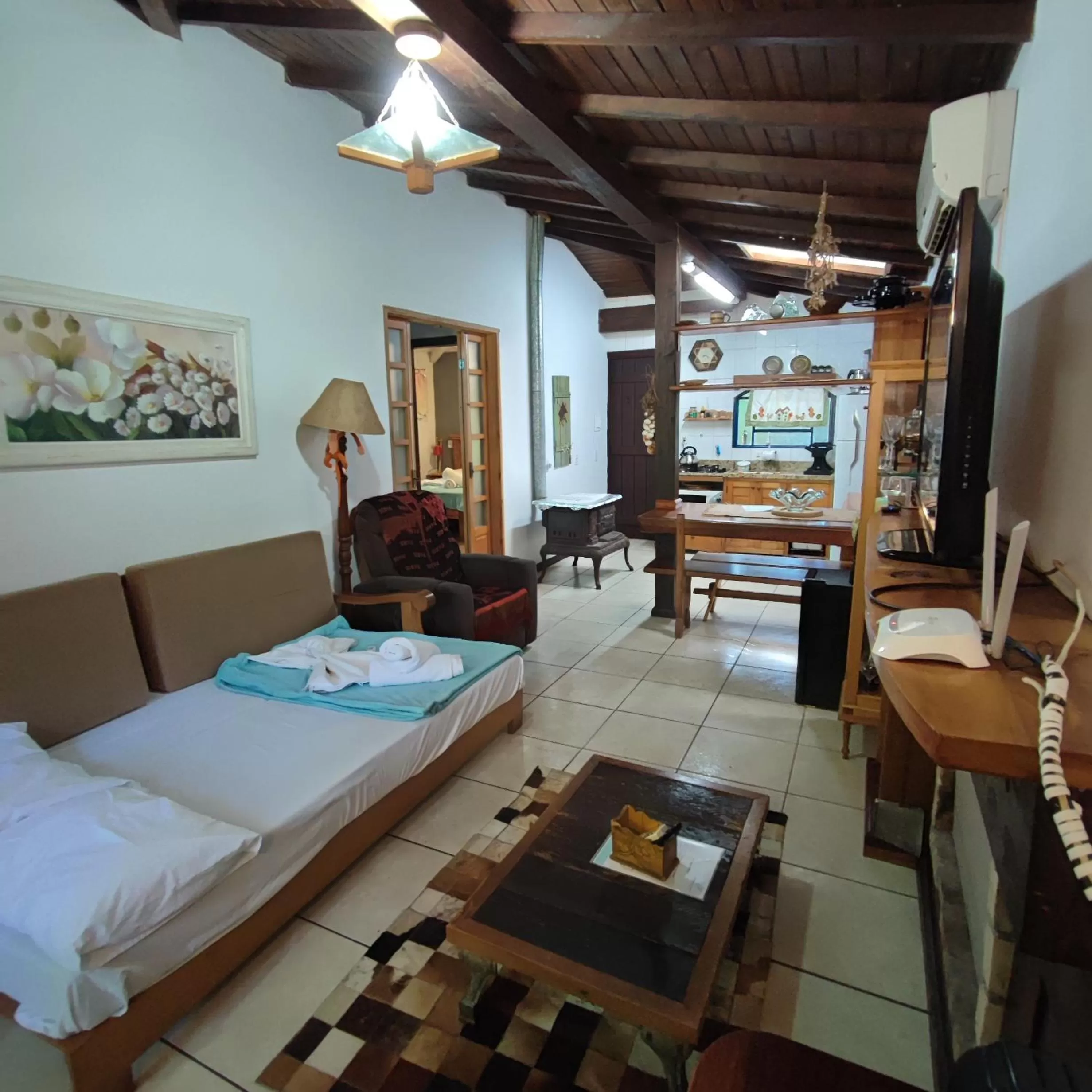 Bed in Hotel Chácara das Flores