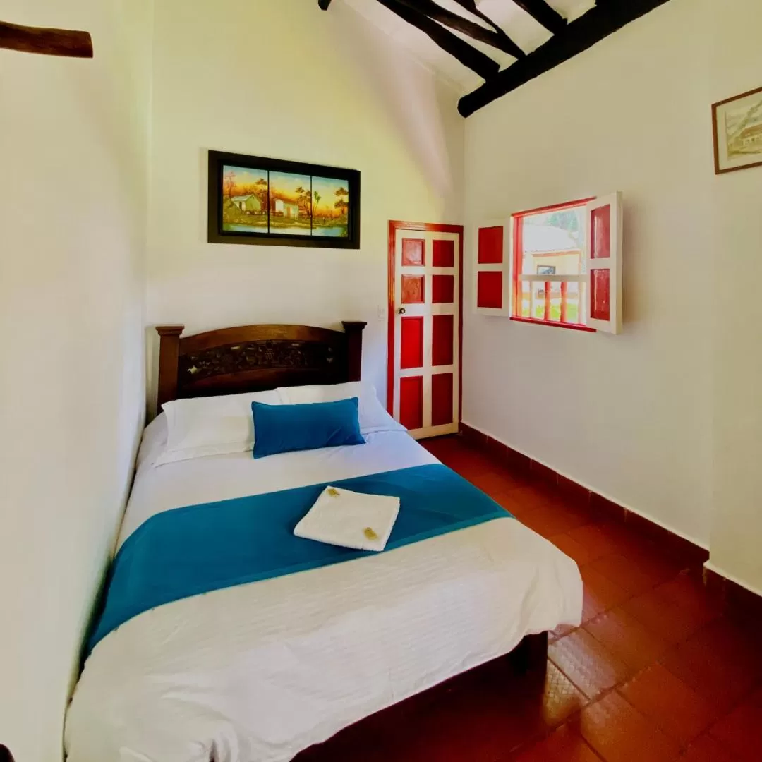 Bed in Hotel Hacienda Santa Barbara