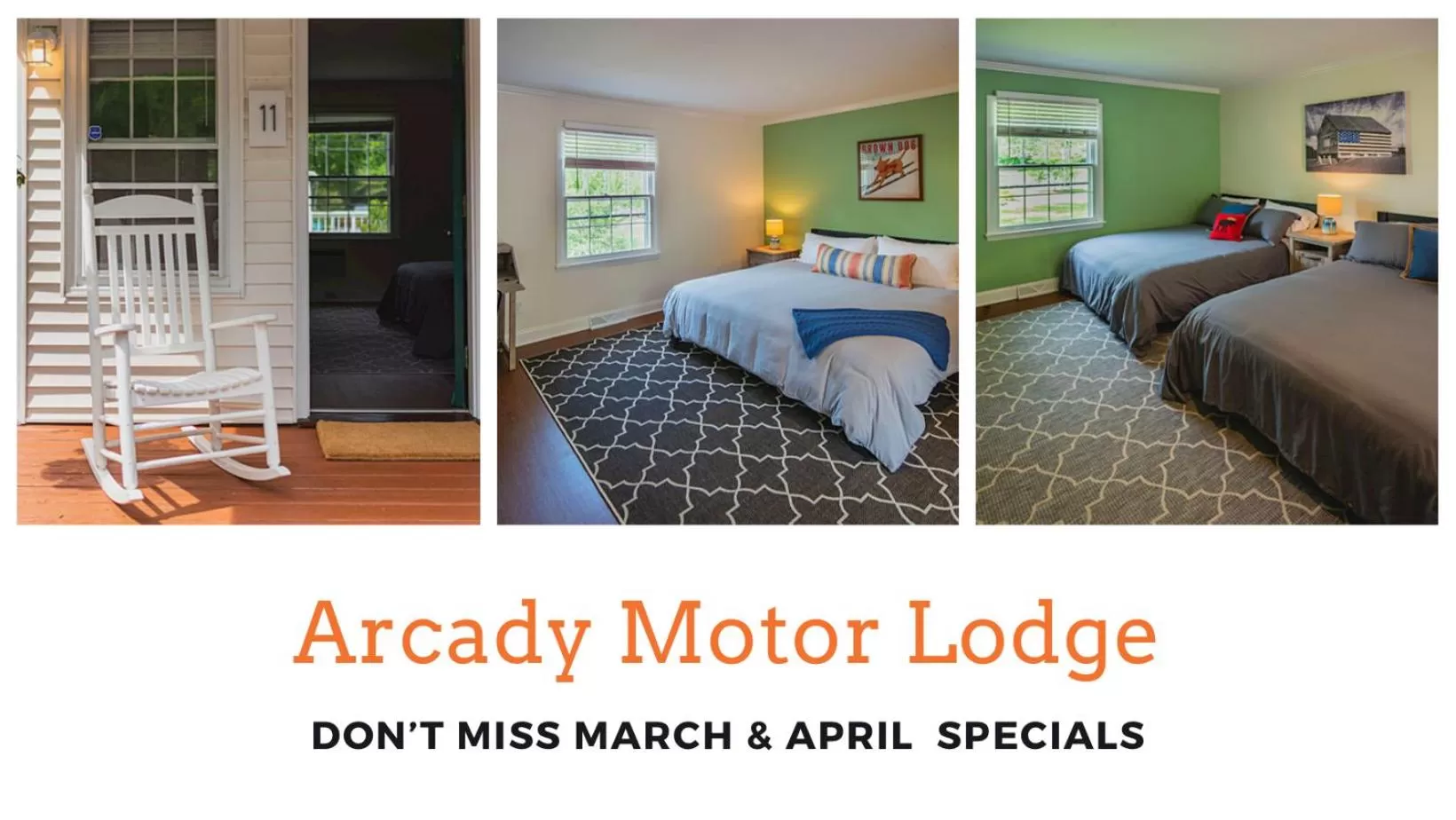 Bed in Arcady Mountain Motor Lodge