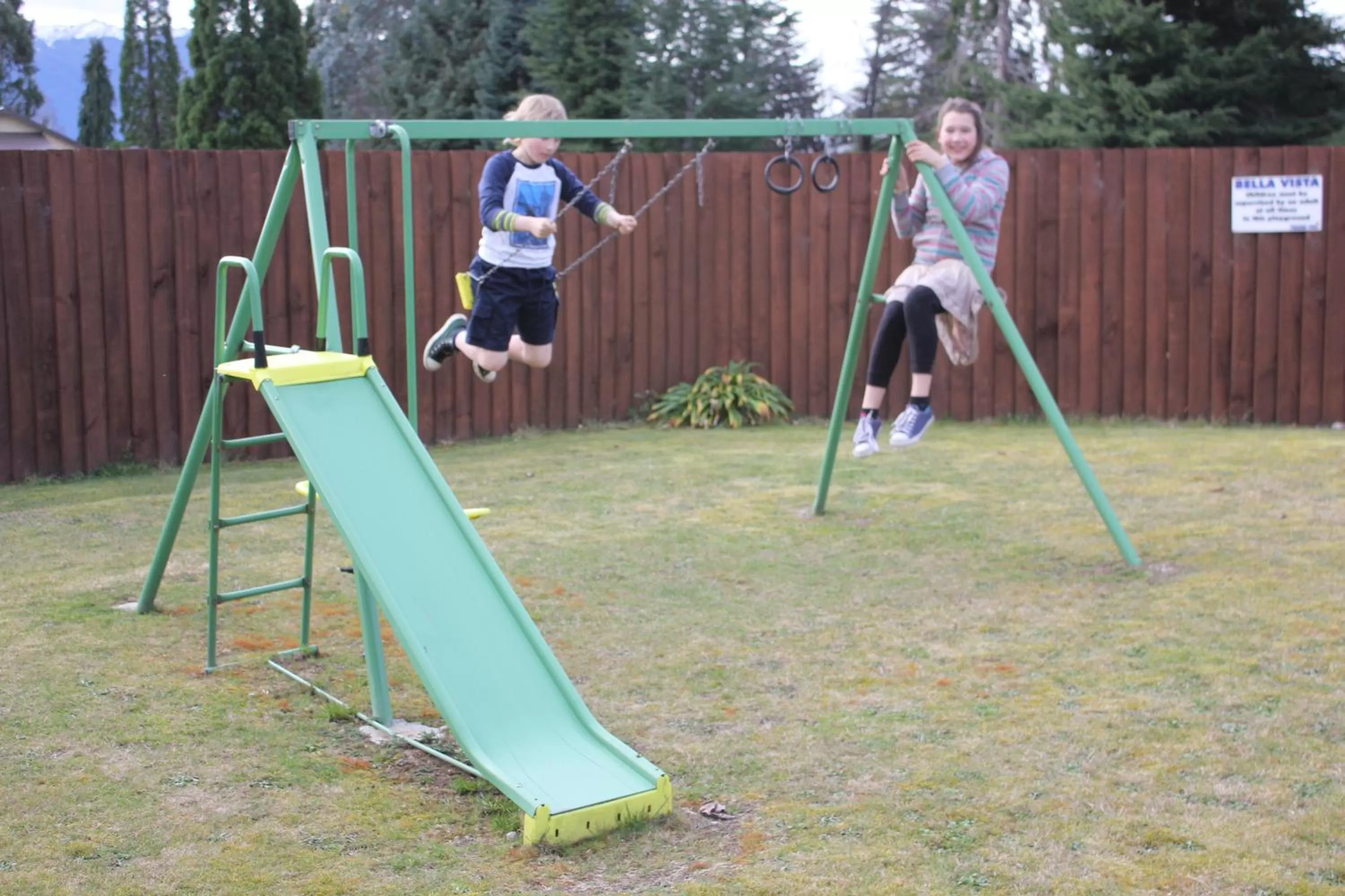 Children play ground in Bella Vista Motel Te Anau