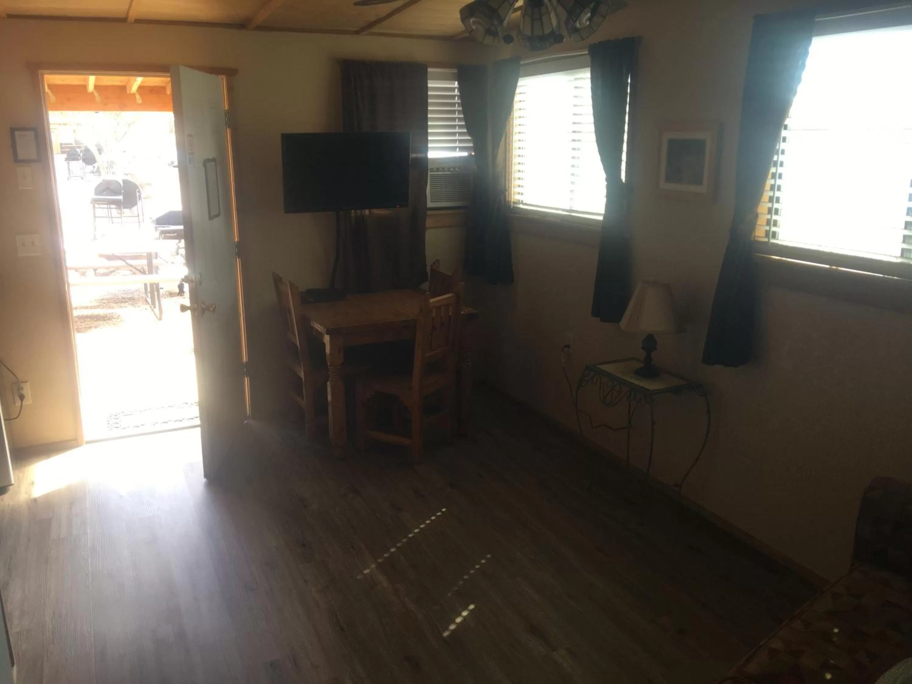 Living room, Dining Area in Rainbows End Fishing Resort