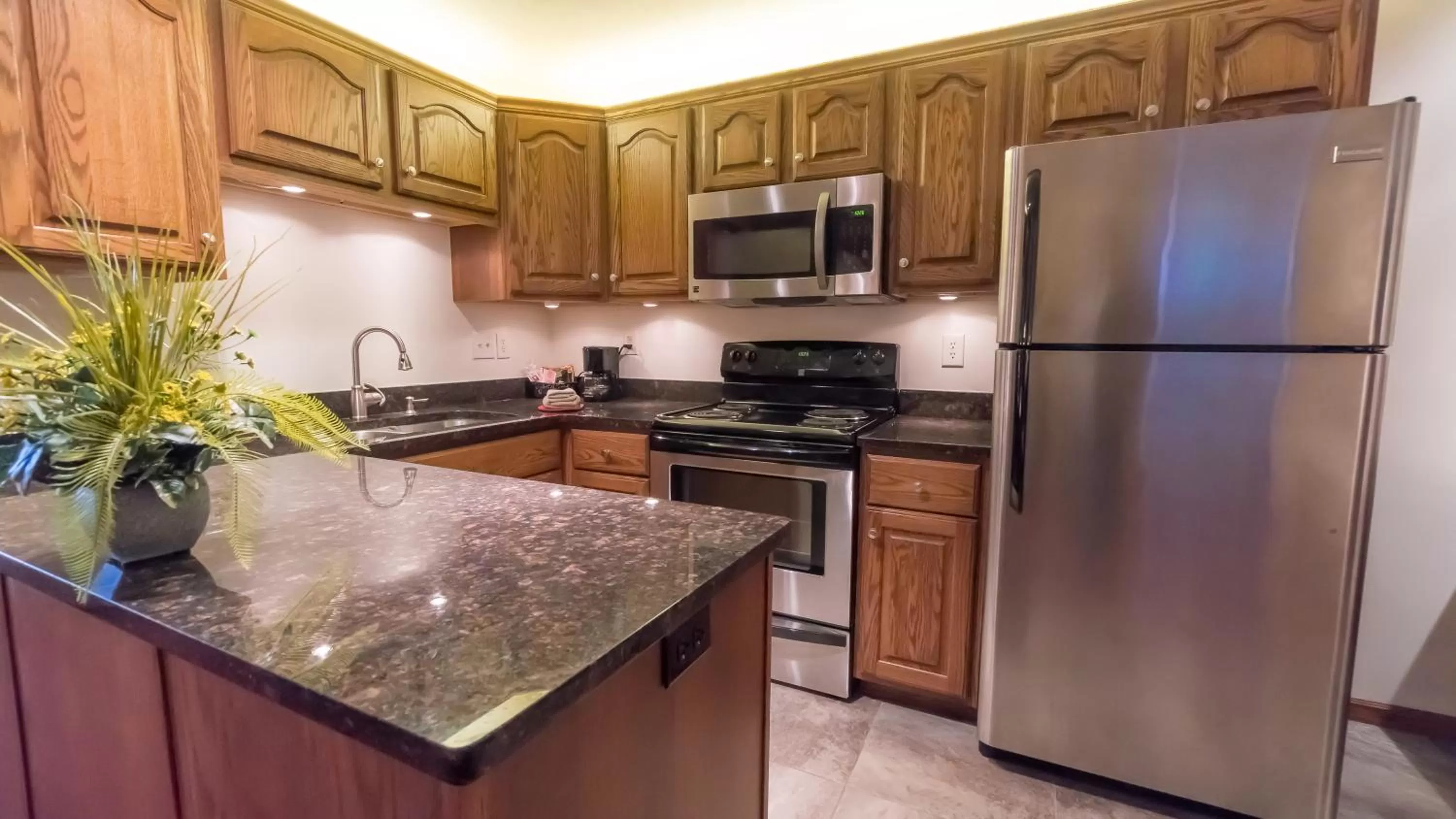 Kitchen or kitchenette in Shepherd Mountain Inn & Suites