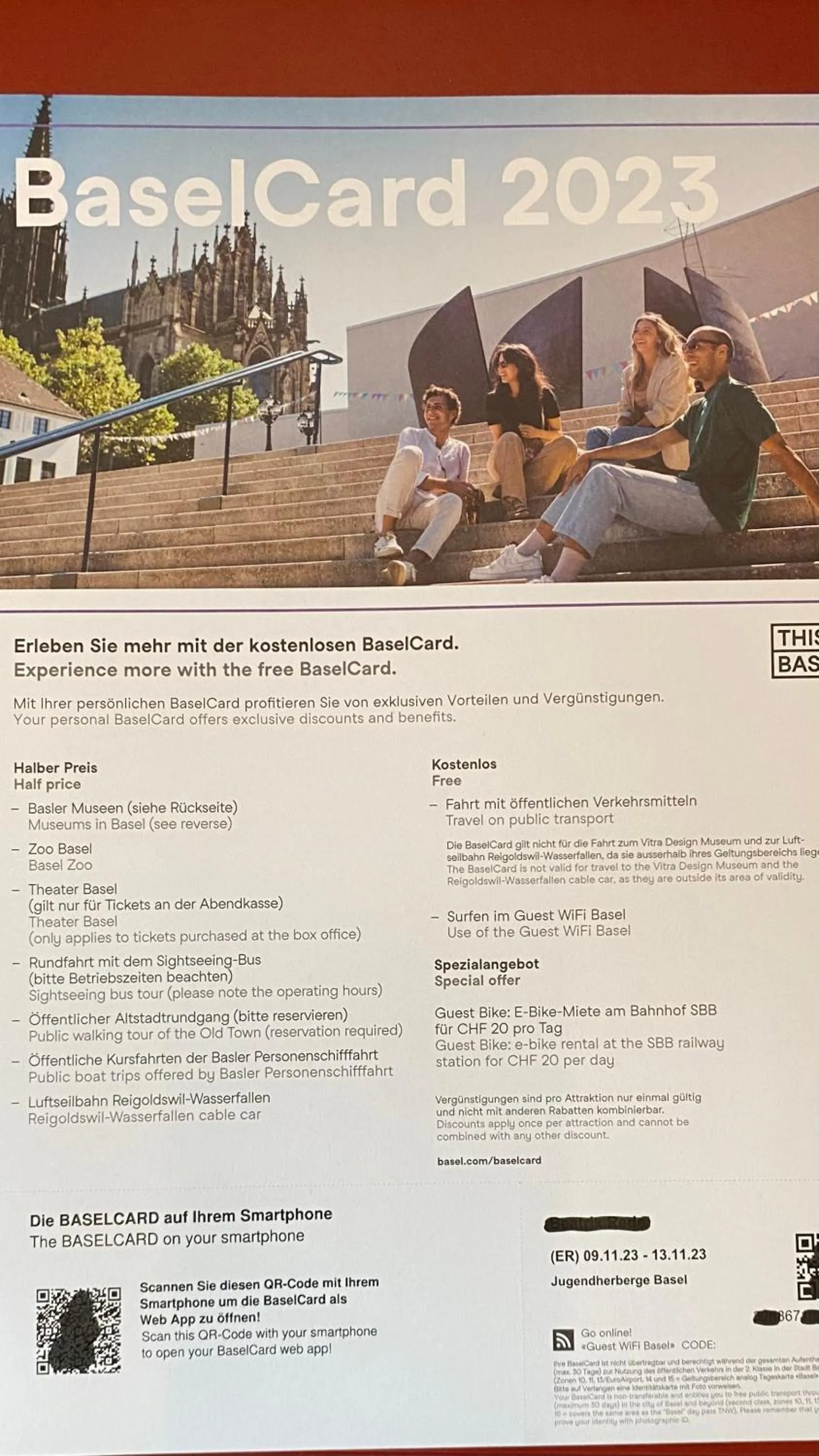 Logo/Certificate/Sign in Basel Youth Hostel