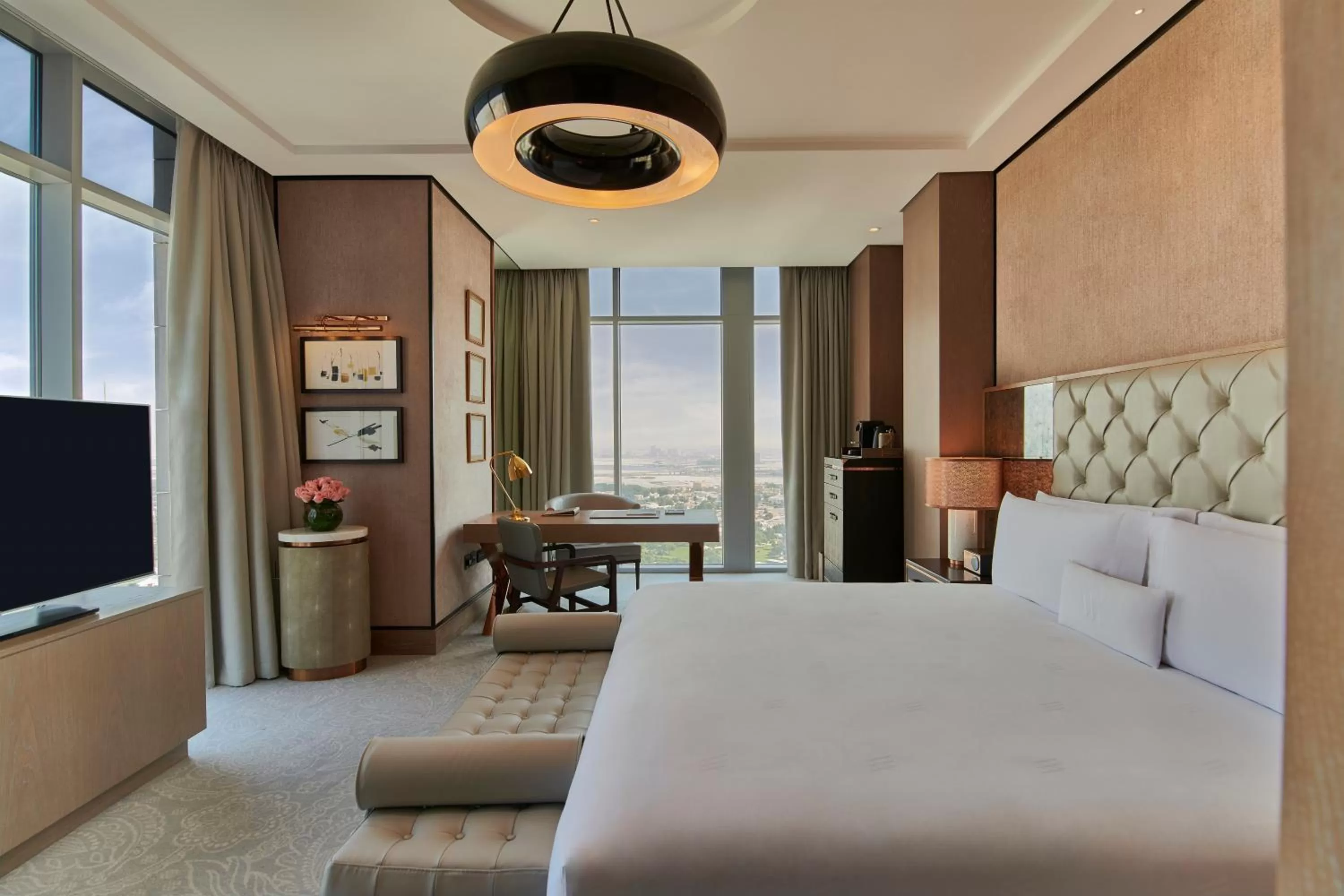 Bed in Waldorf Astoria Dubai International Financial Centre