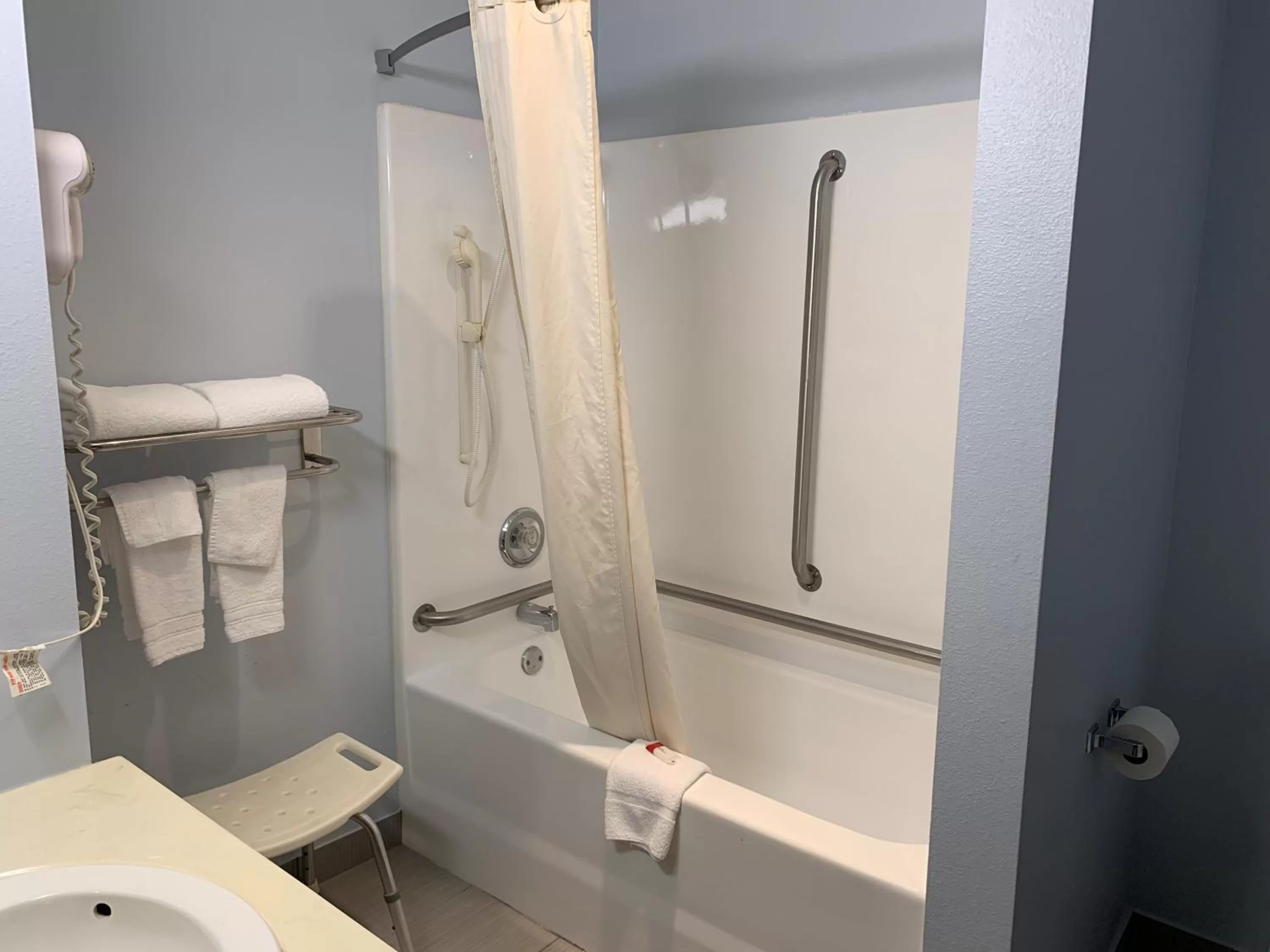 Bathroom in Super 8 by Wyndham Eau Claire I-94