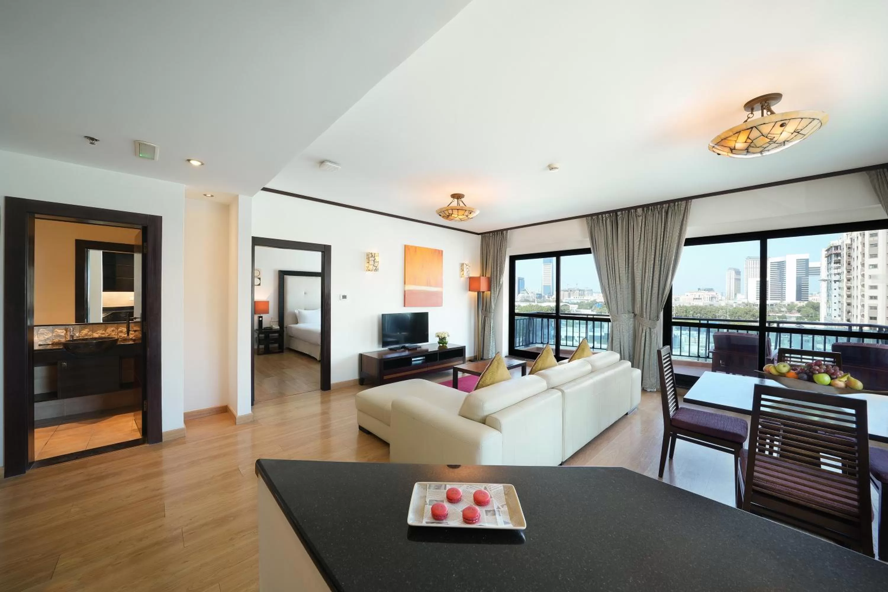 Living room in Park Apartments Dubai, an Edge By Rotana Hotel