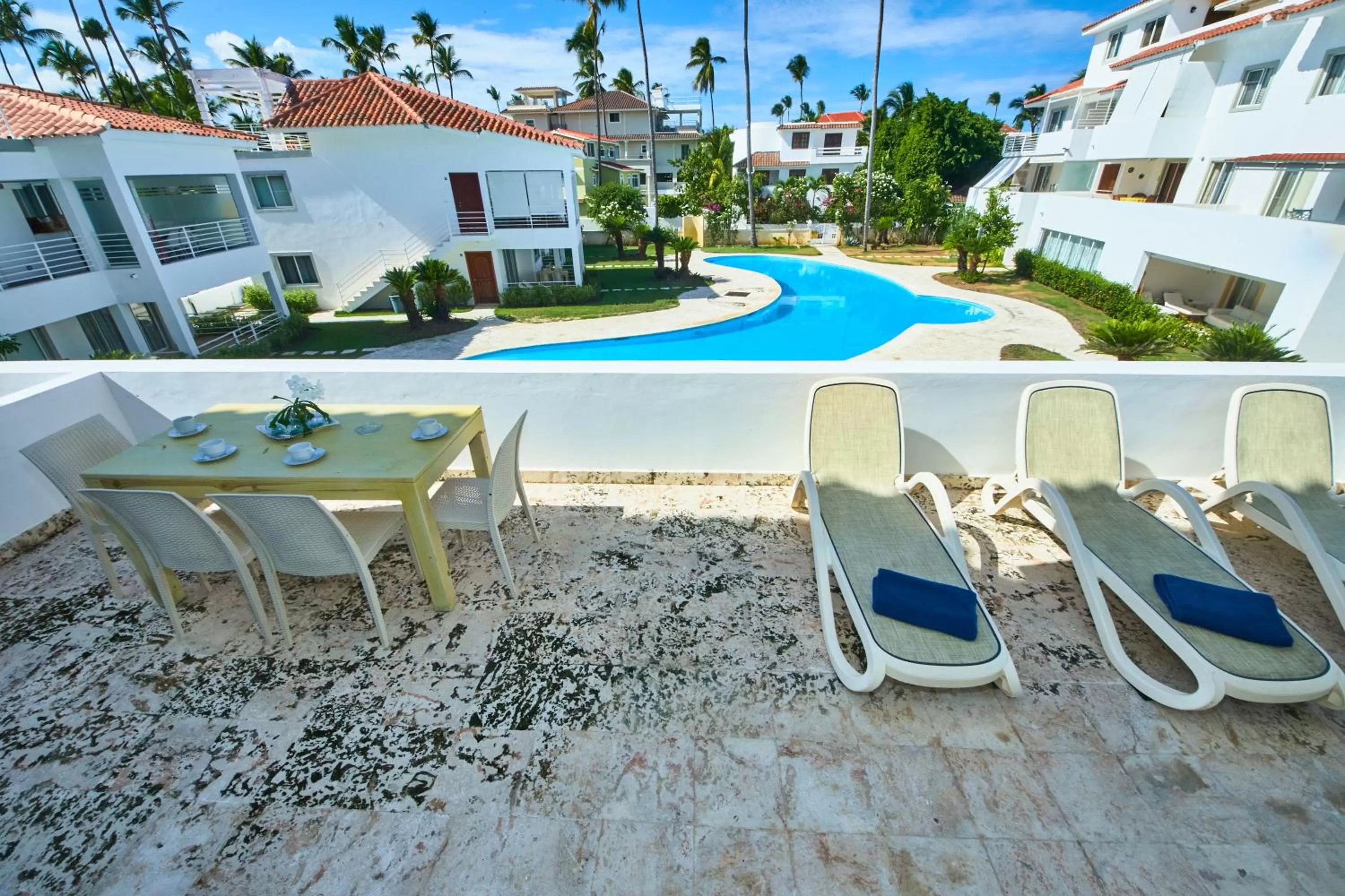 Pool view in Las Terrazas Condo Punta Cana Beach - Los Corales Village