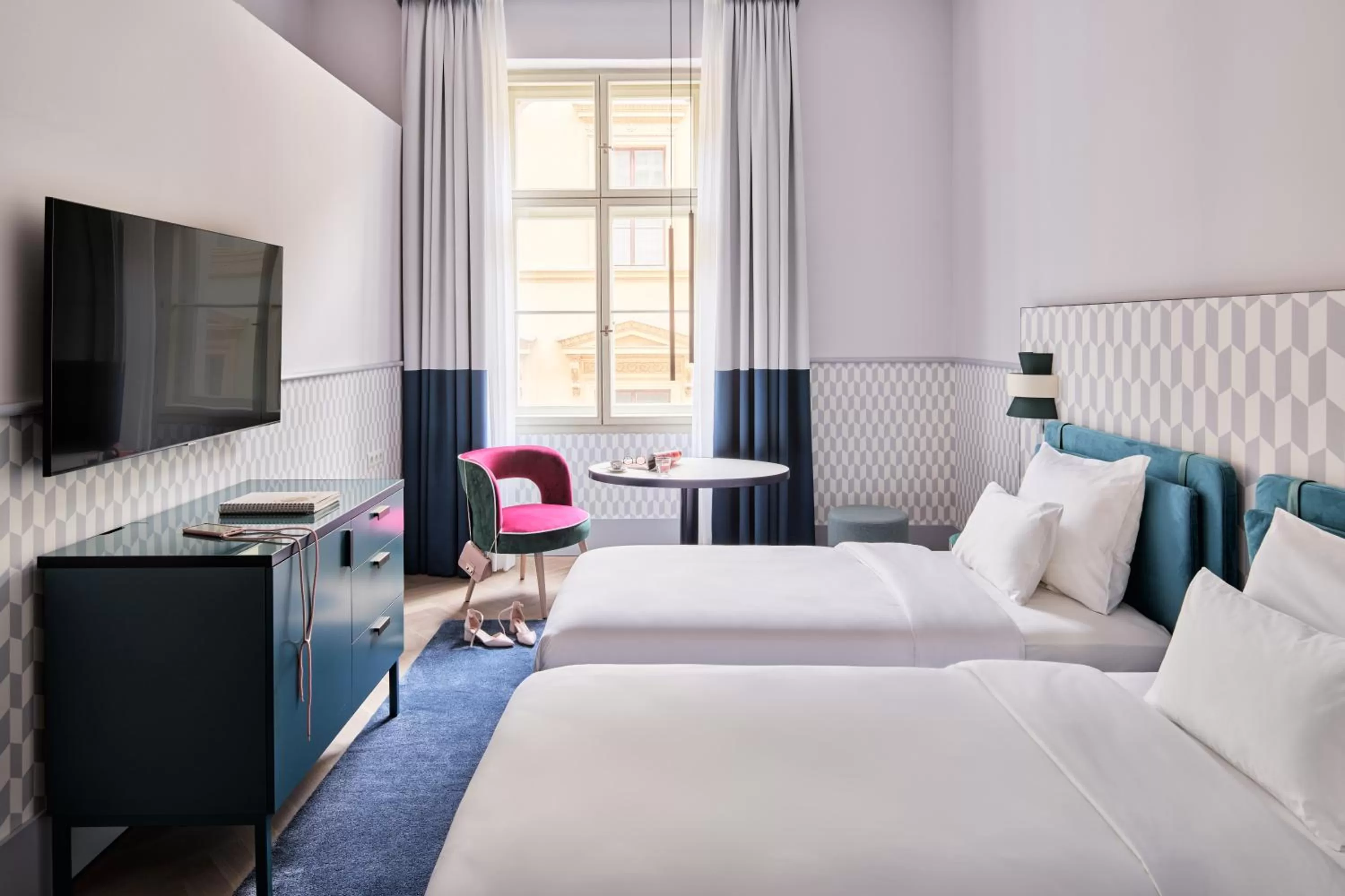 Bed in Falkensteiner Boutique Hotel Prague