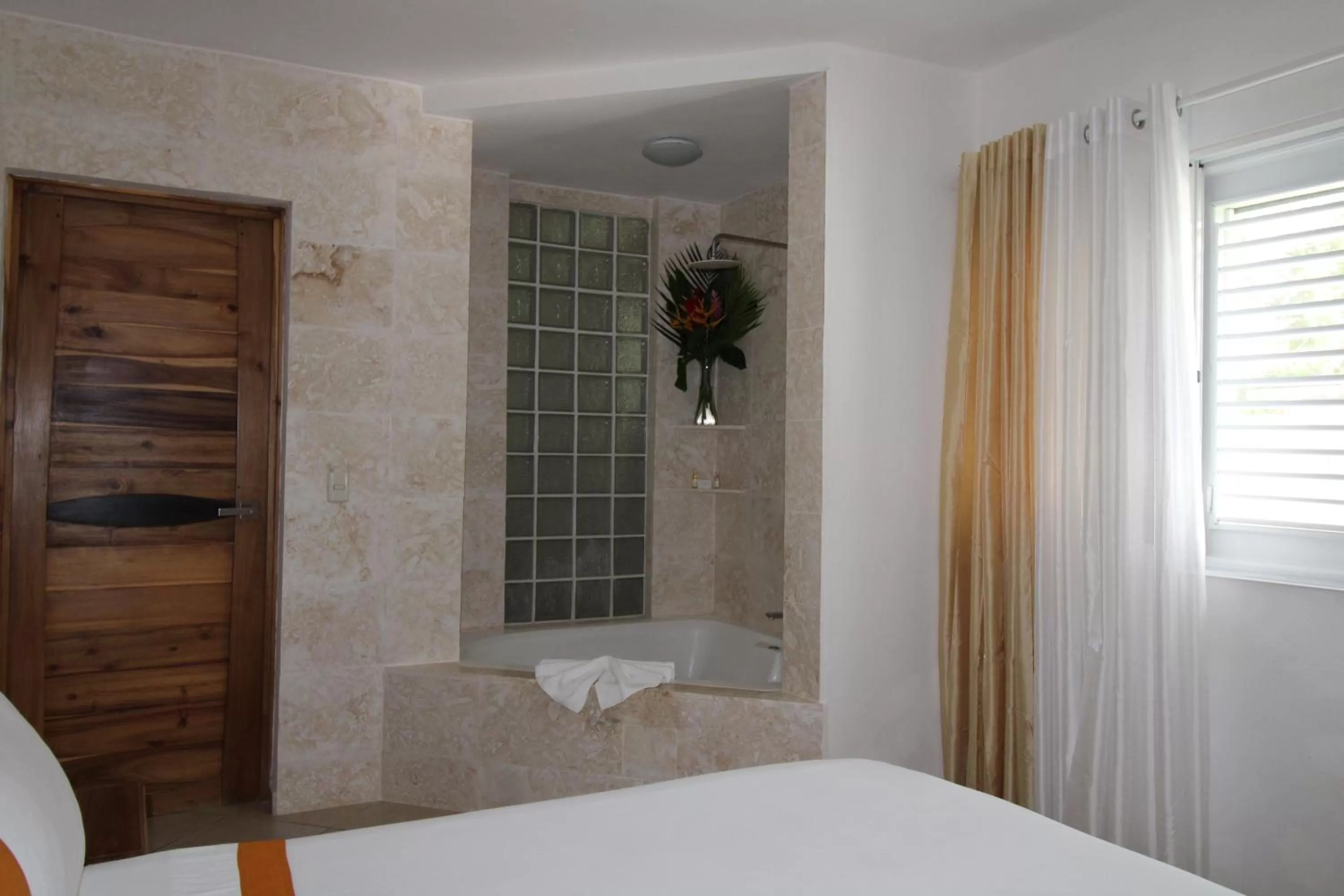 Shower, Bed in Albachiara Hotel - Las Terrenas