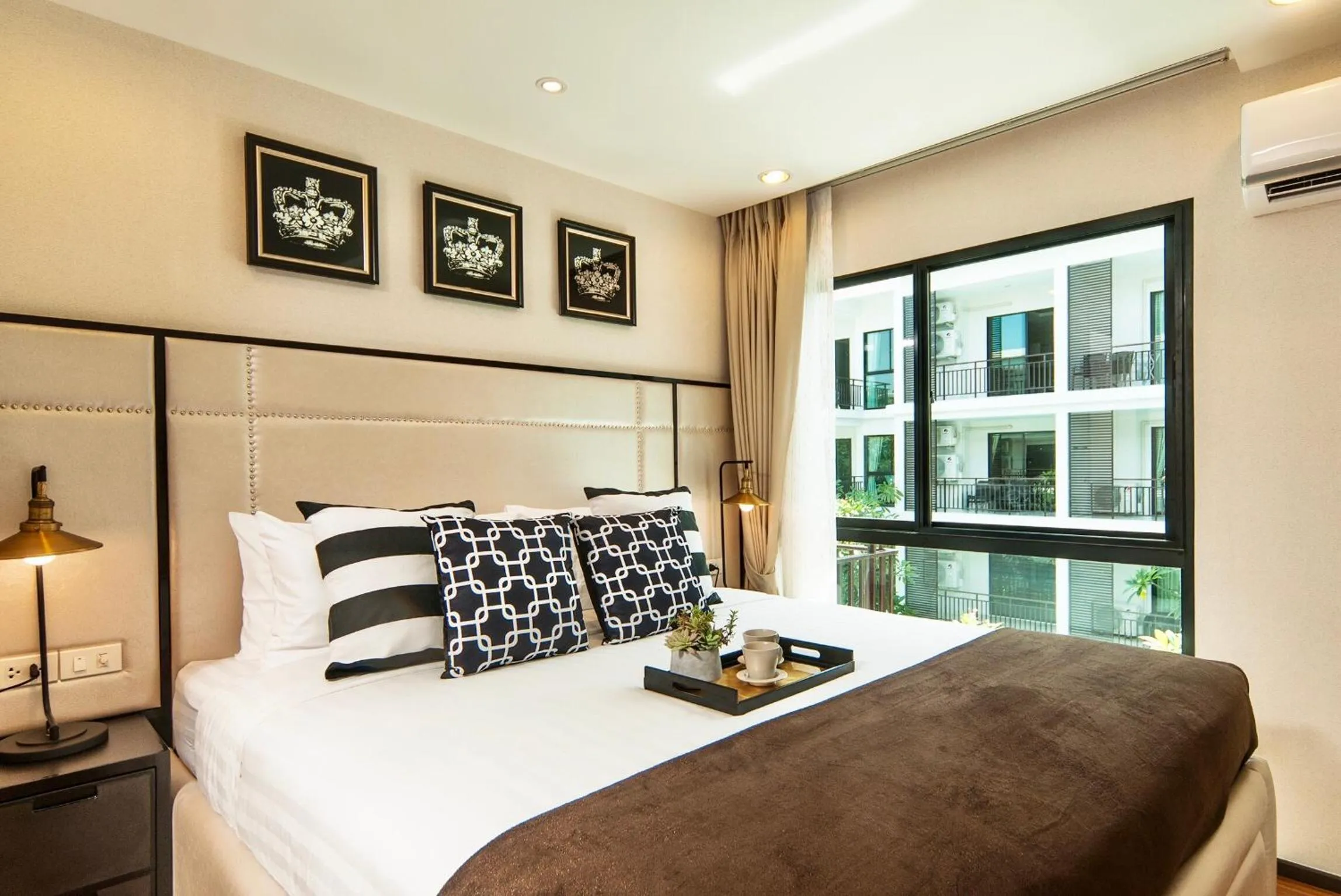 Bedroom, Bed in The Title KR Beach Condotel Rawai Beach