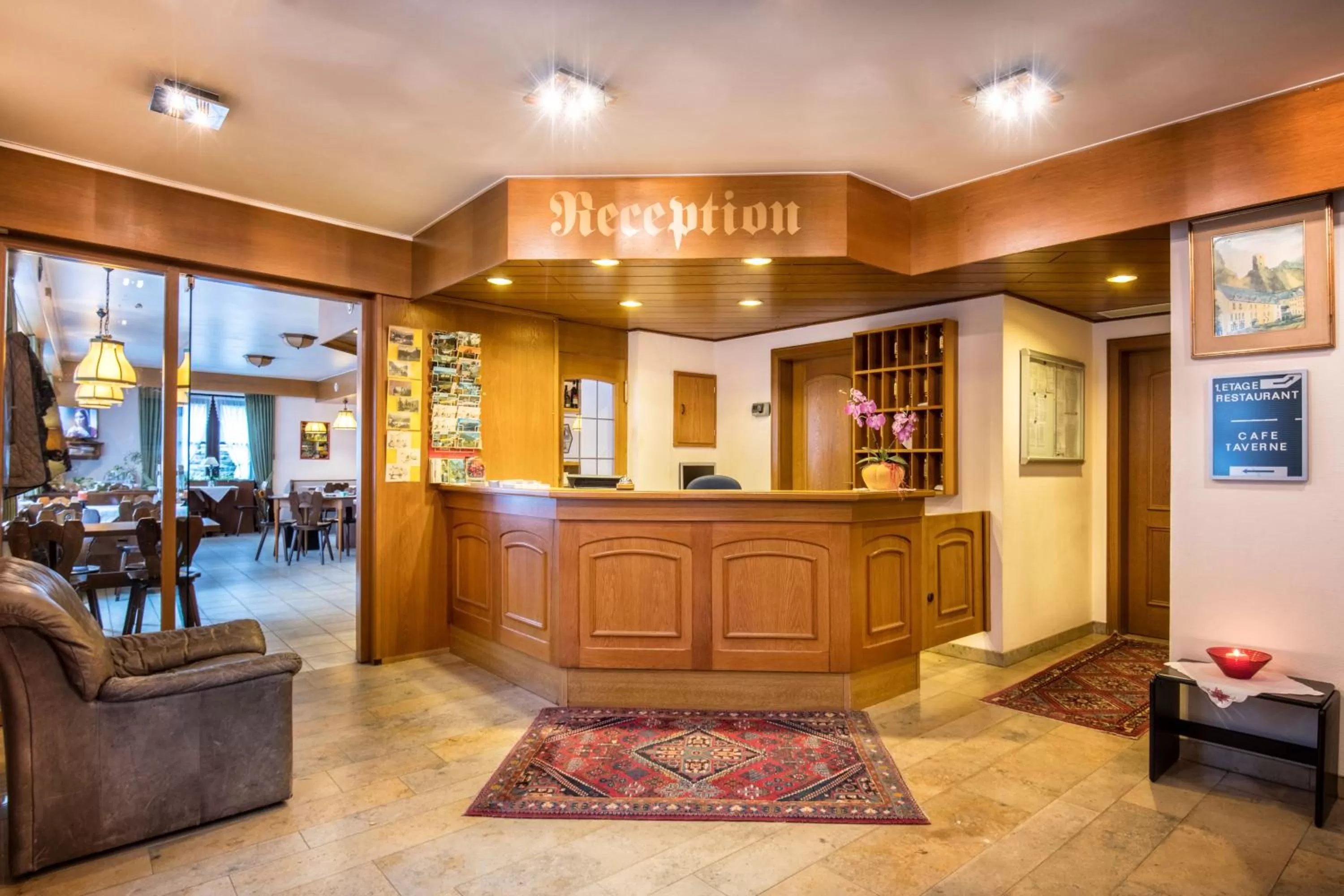Lobby or reception in Hotel Le Postillon
