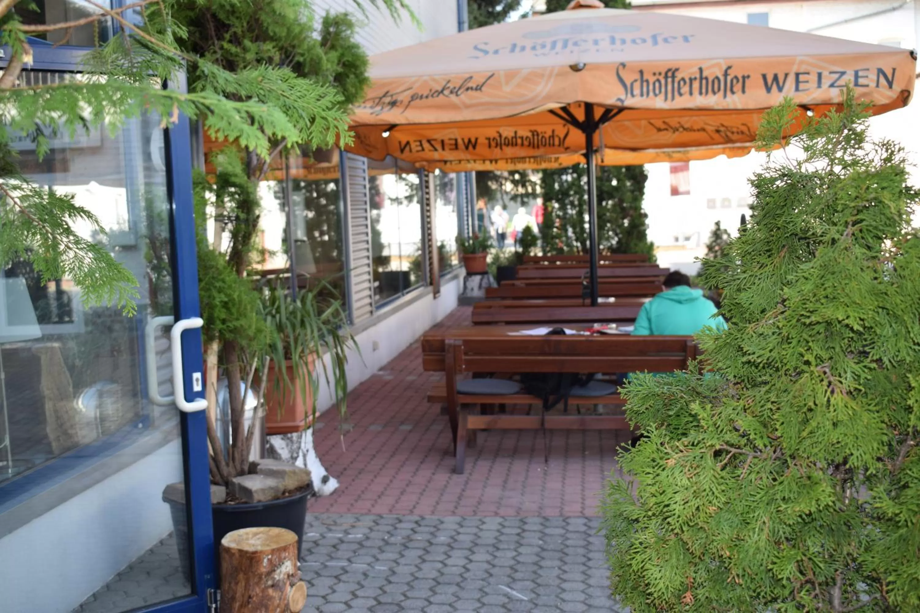 Balcony/Terrace in astral'Inn Leipzig Hotel & Restaurant