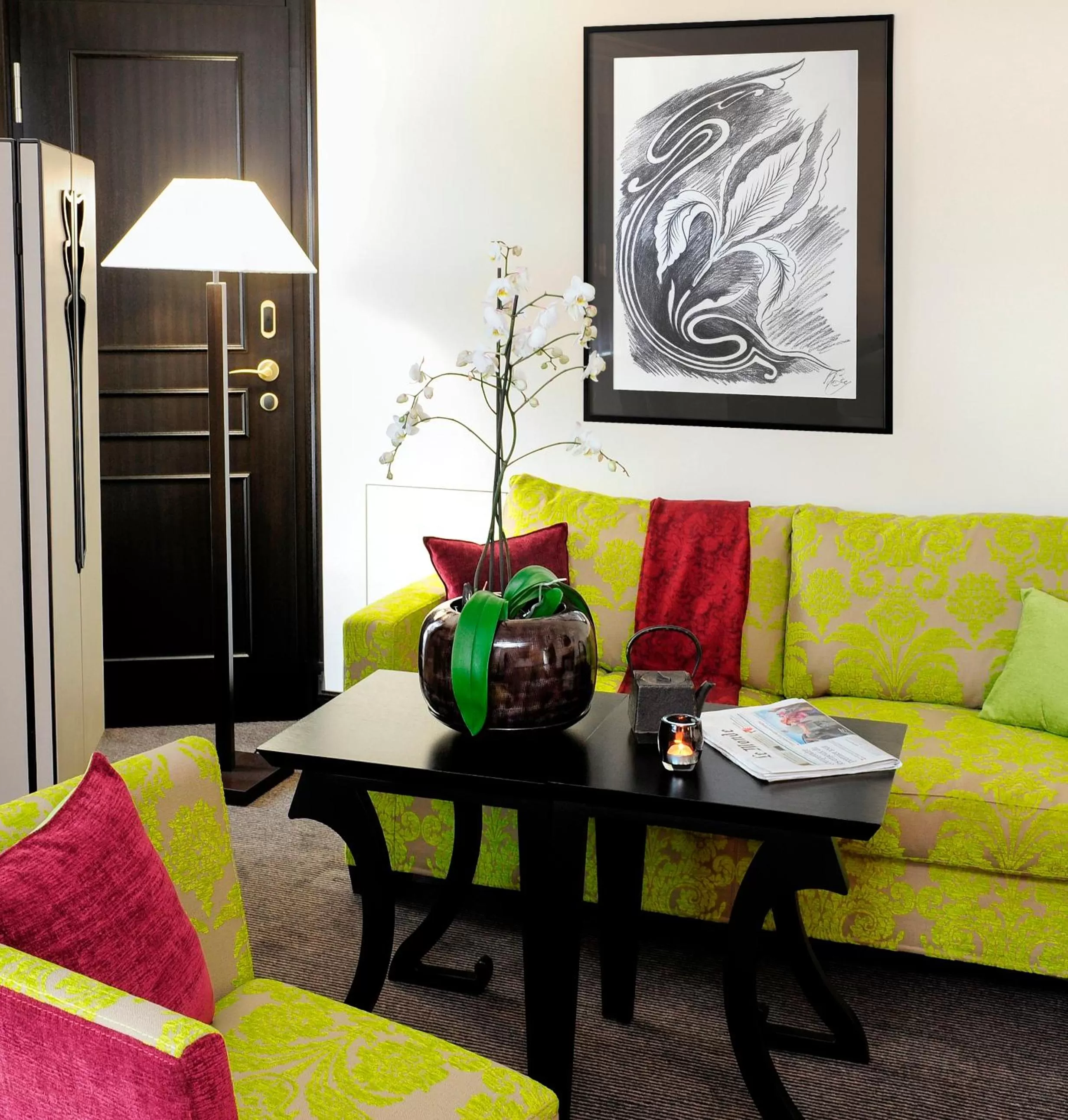 Living room in Hôtel Tiffany by Fassbind