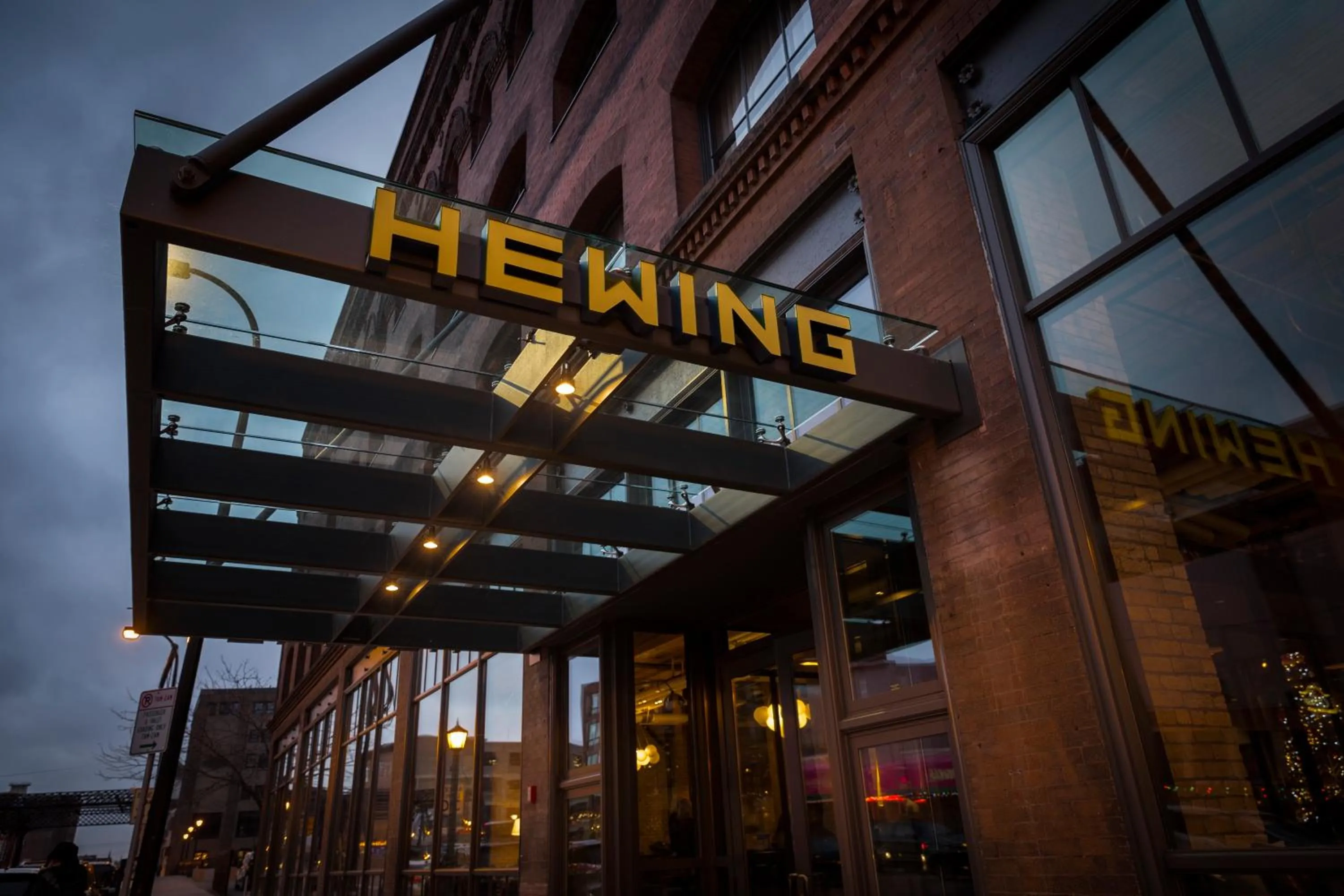 Facade/entrance in Hewing Hotel