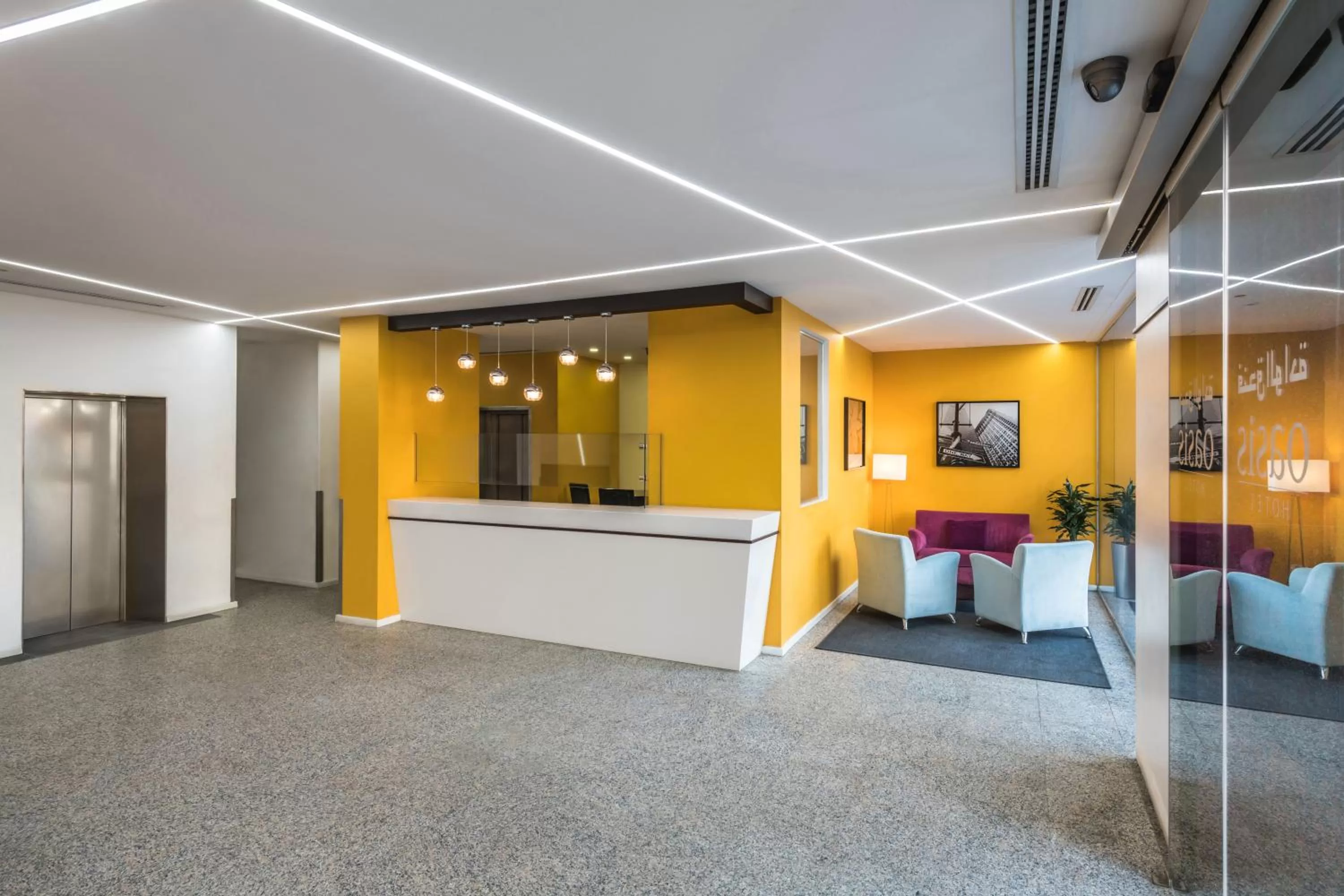 Lobby or reception in Oasis Hotel