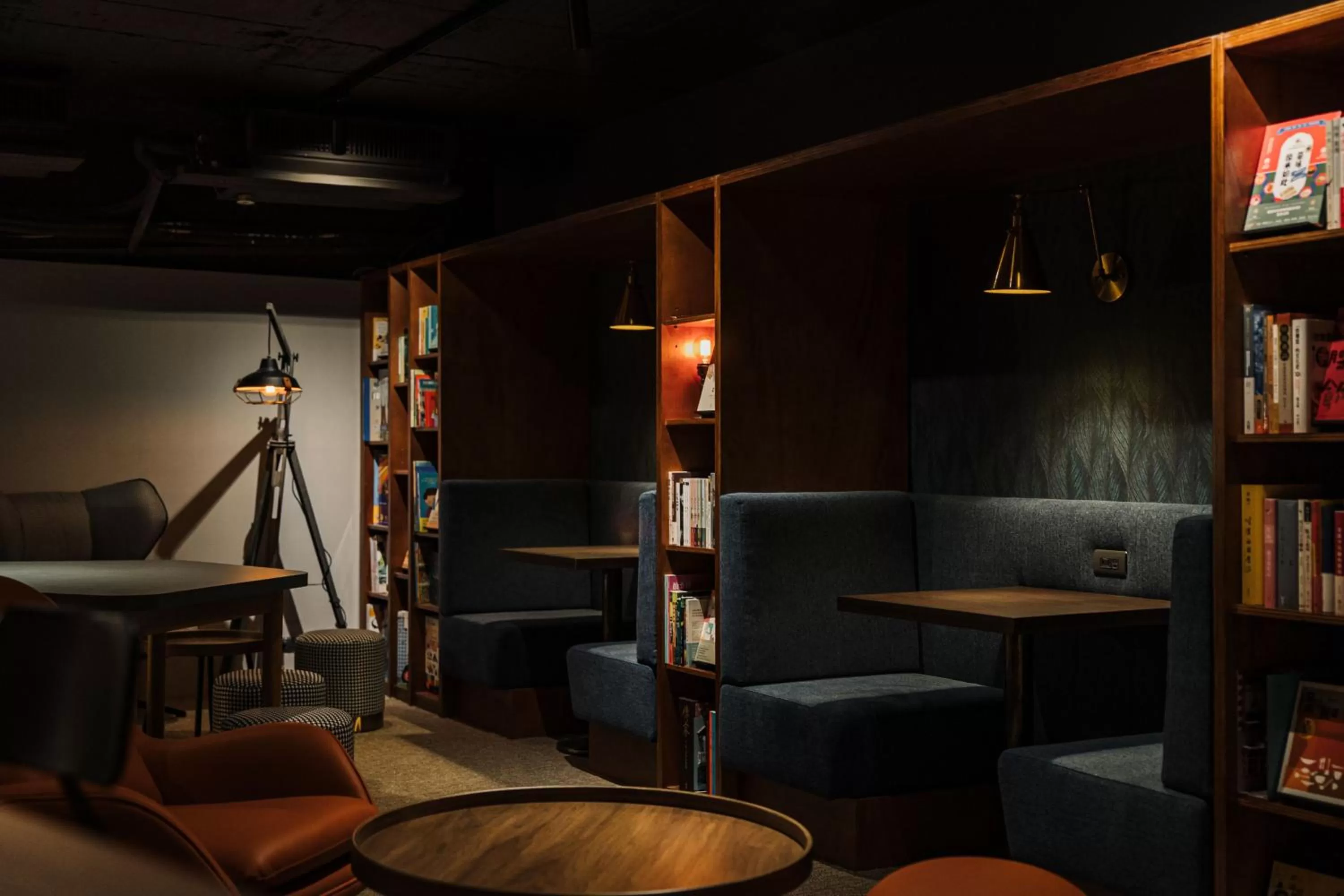 Seating area in OLAH Poshtel - Taichung Station