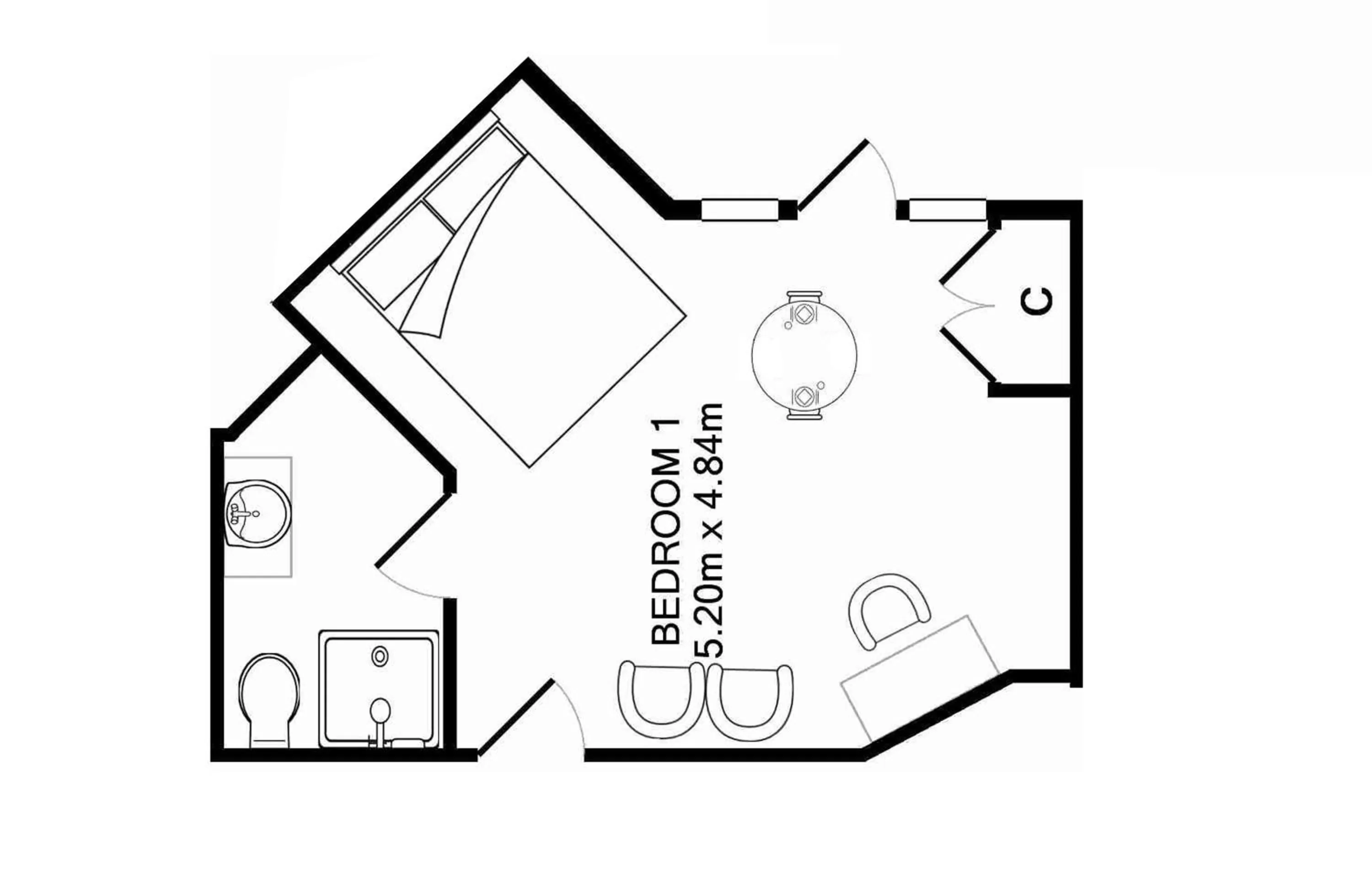 Floor plan in Oasis Inn Ulladulla - Welcoming Guests 18 Years and Older