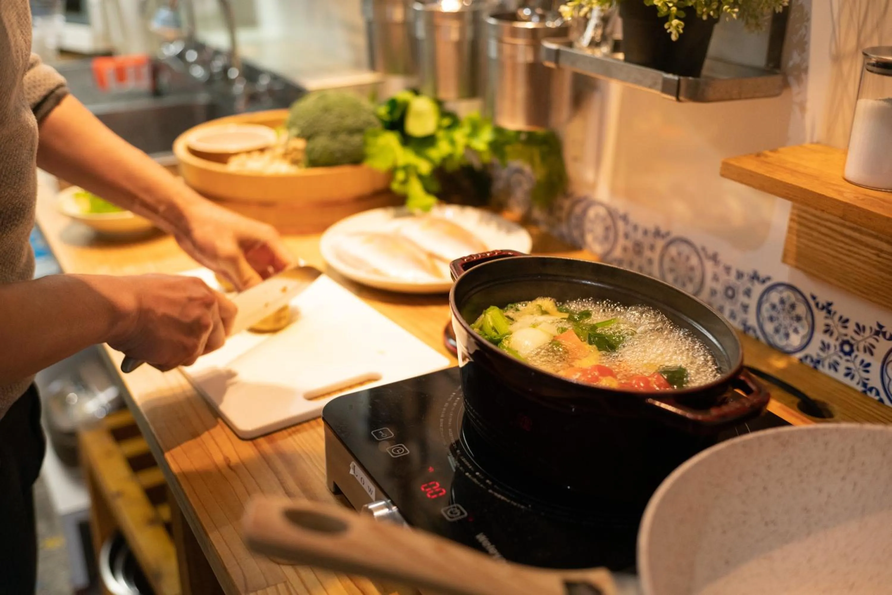 Communal kitchen in Casa Blanca Guesthouse
