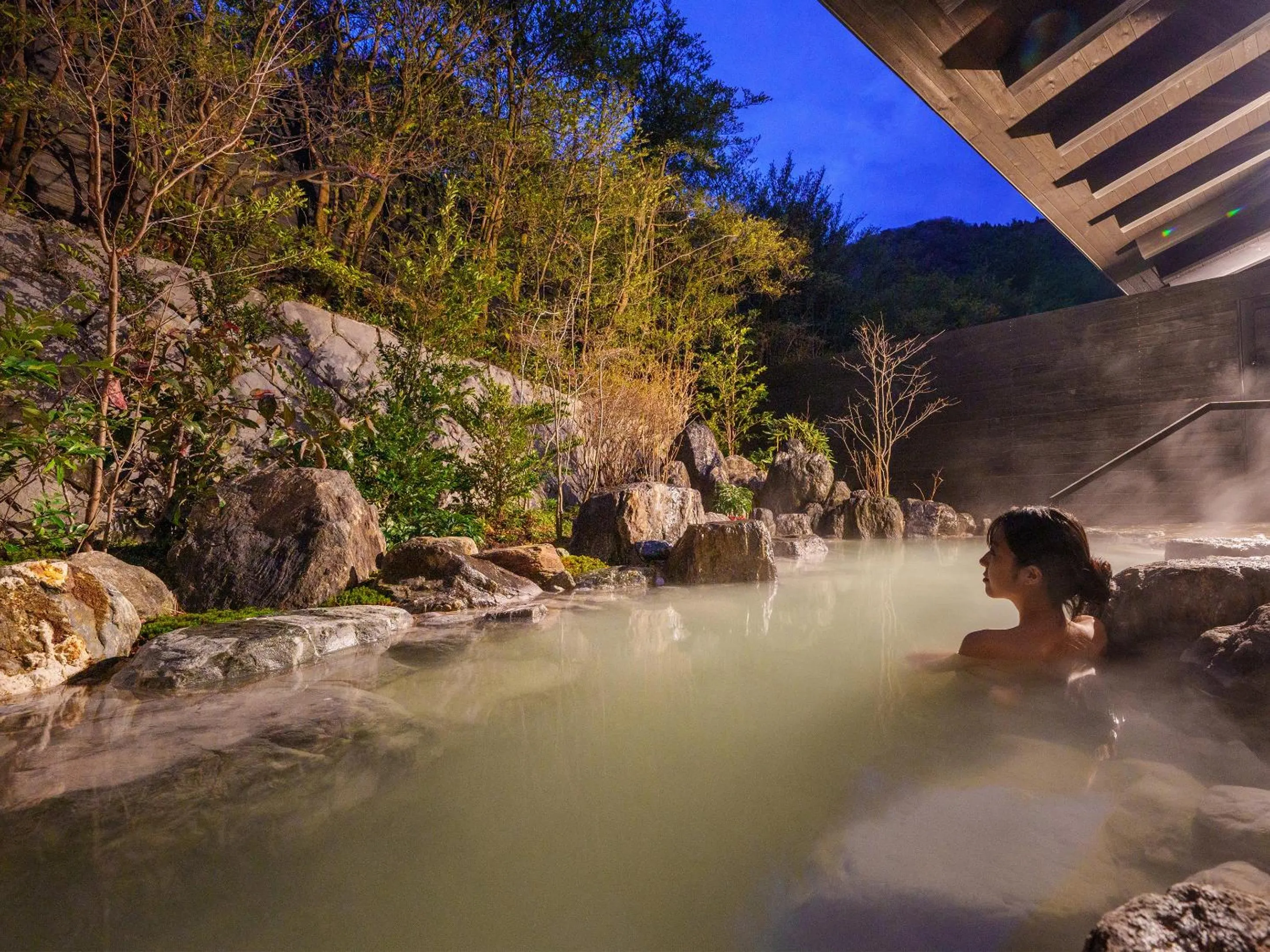 Hot Spring Bath in Unzen Miyazaki Ryokan
