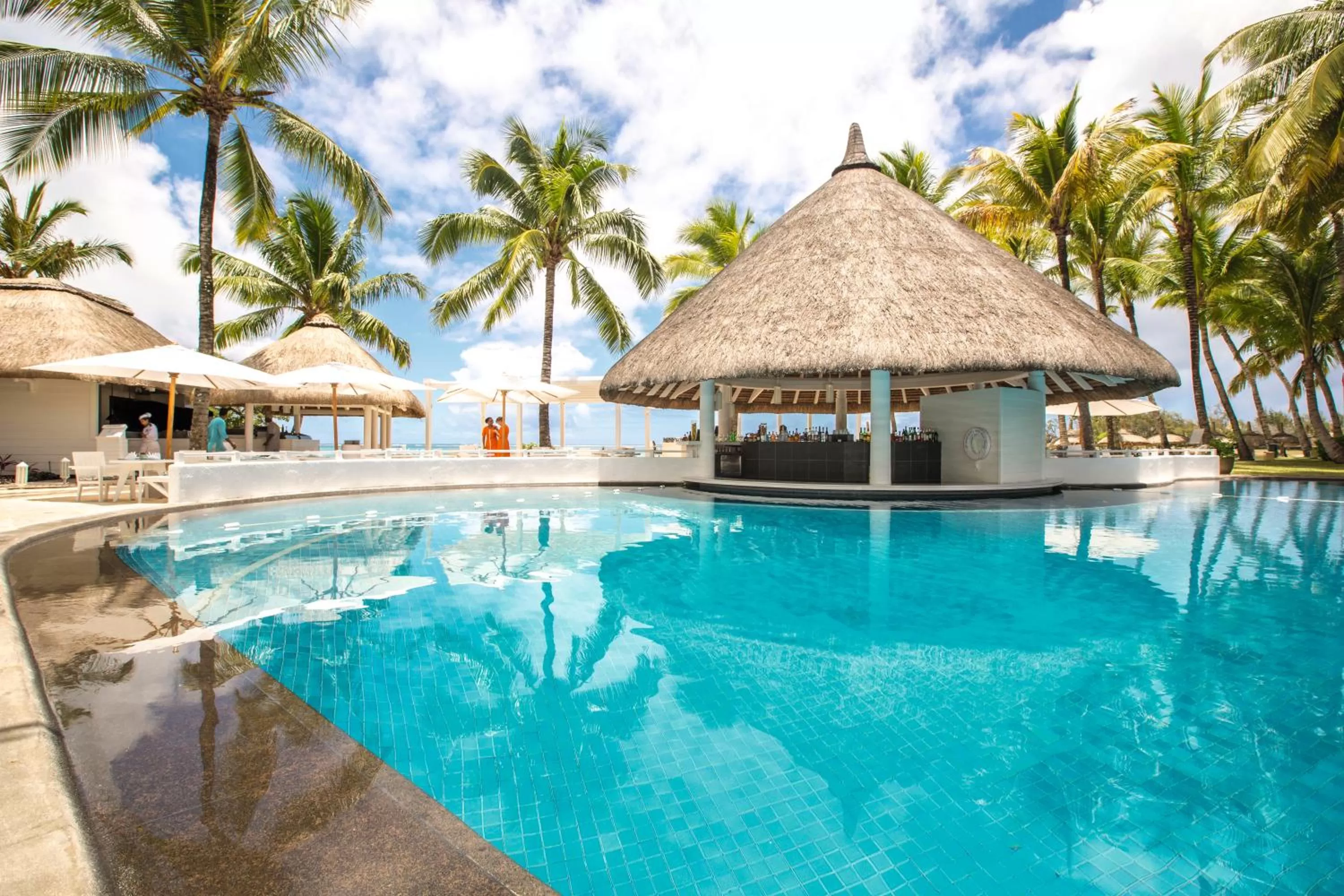 Pool view in Constance Belle Mare Plage