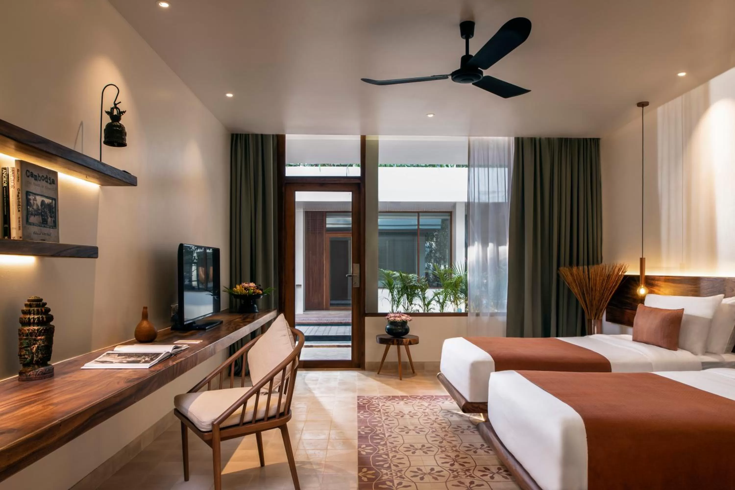 Bathroom, Bed in FCC Angkor by Avani