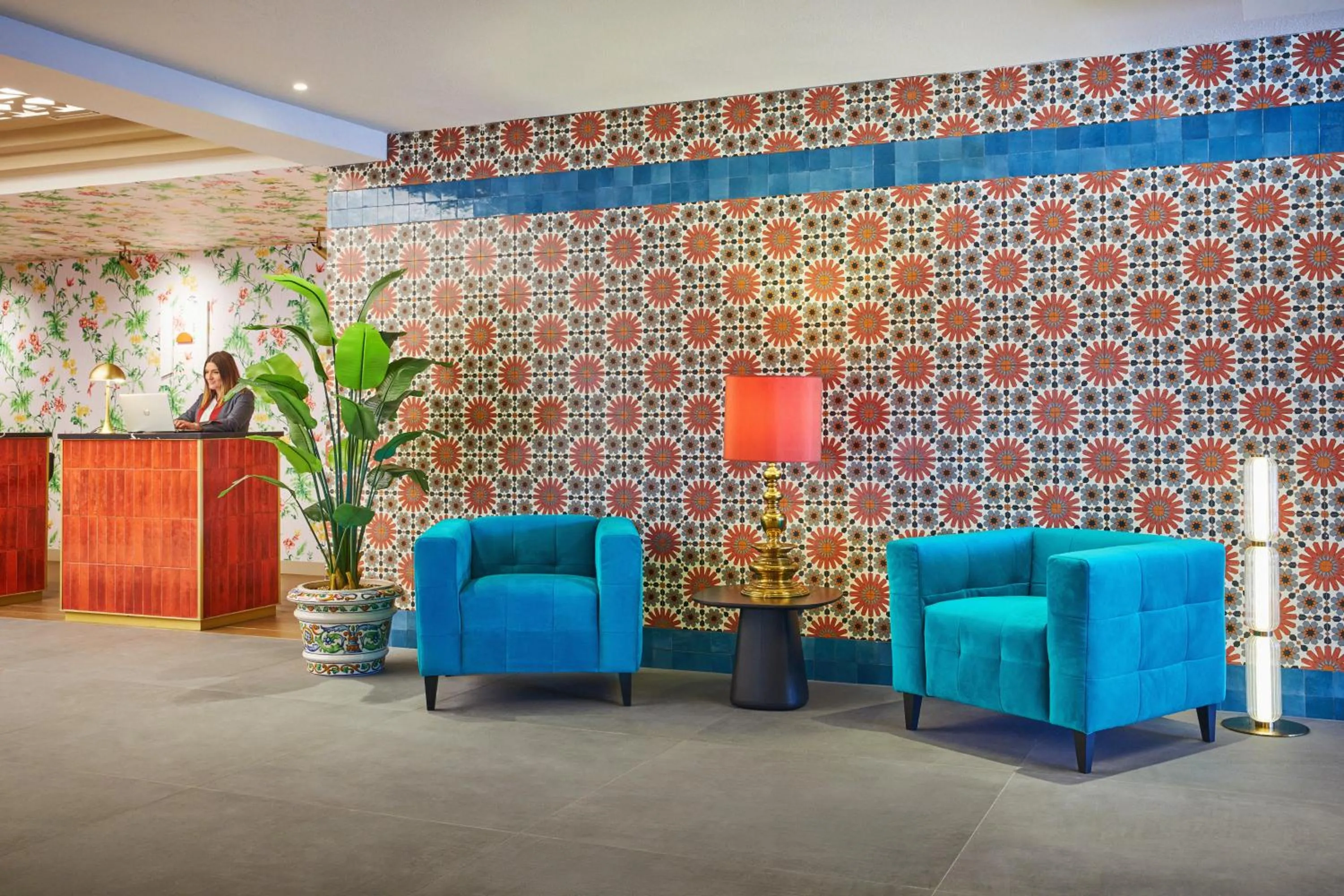 Lobby or reception in Hesperia Sevilla