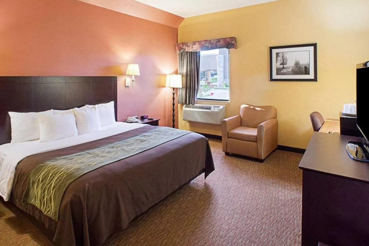 Bed in Shary Inn and Suites