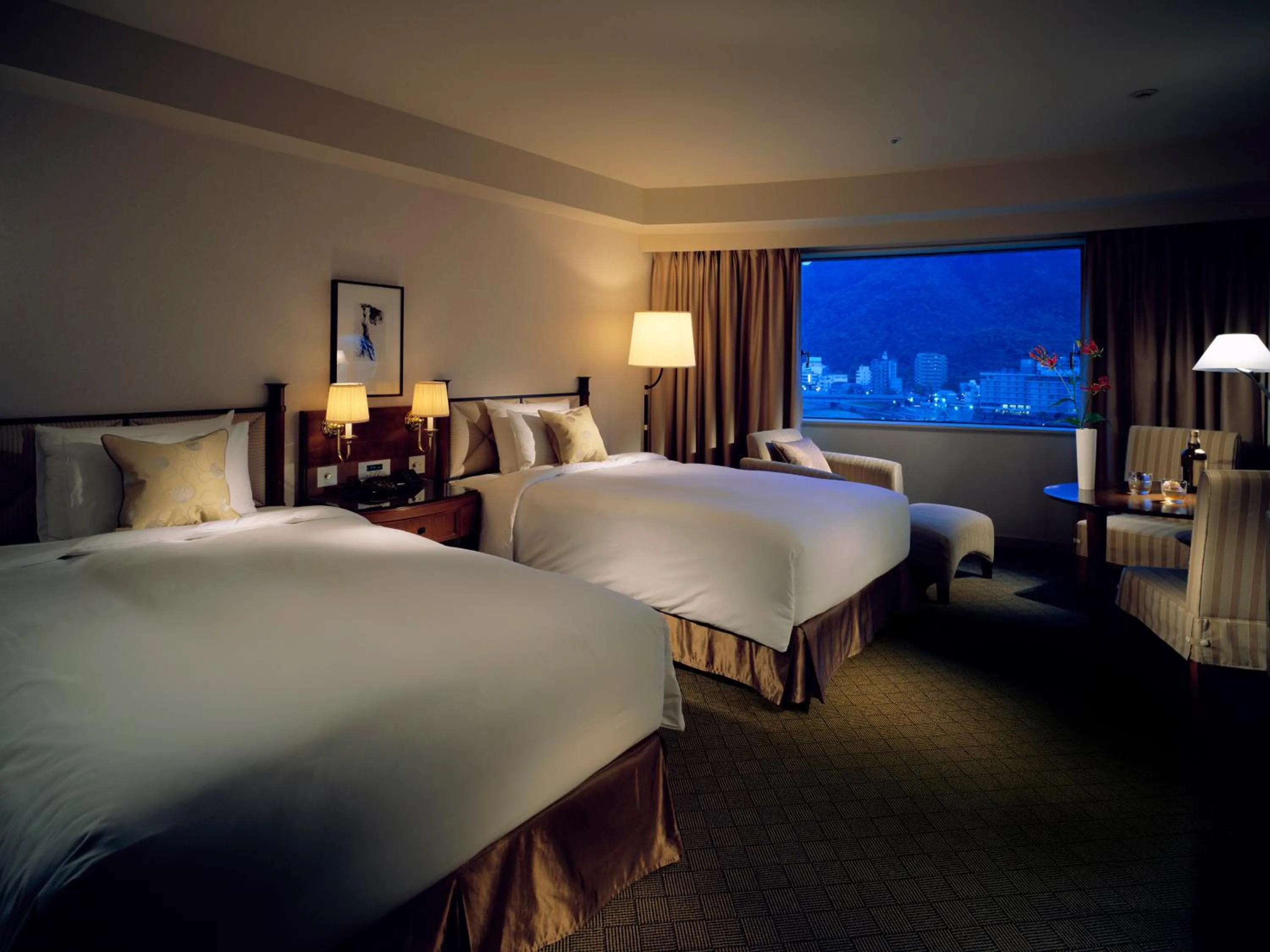 Photo of the whole room, Bed in Miyako Hotel Gifu Nagaragawa