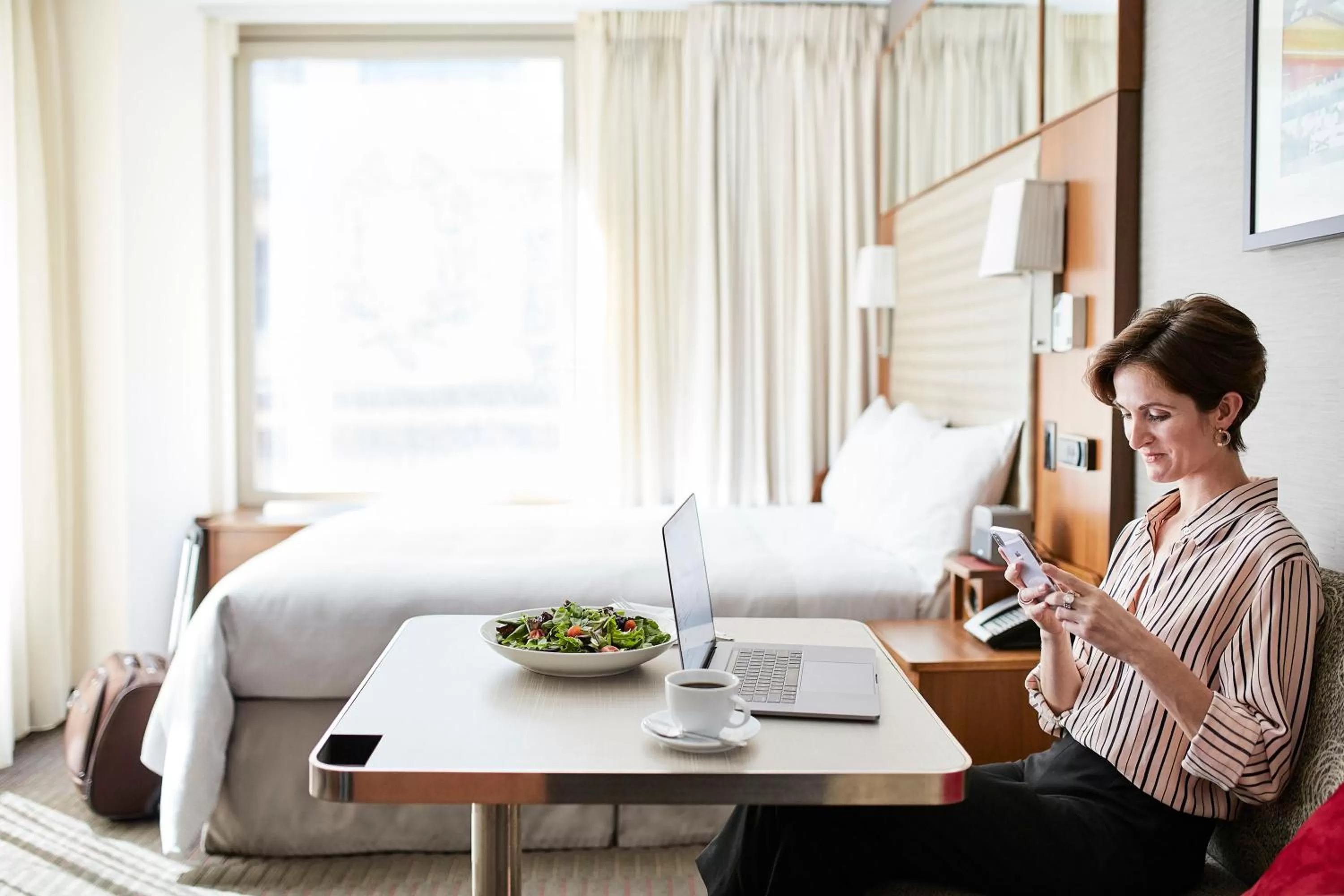 Bed in Club Quarters Hotel Grand Central, New York