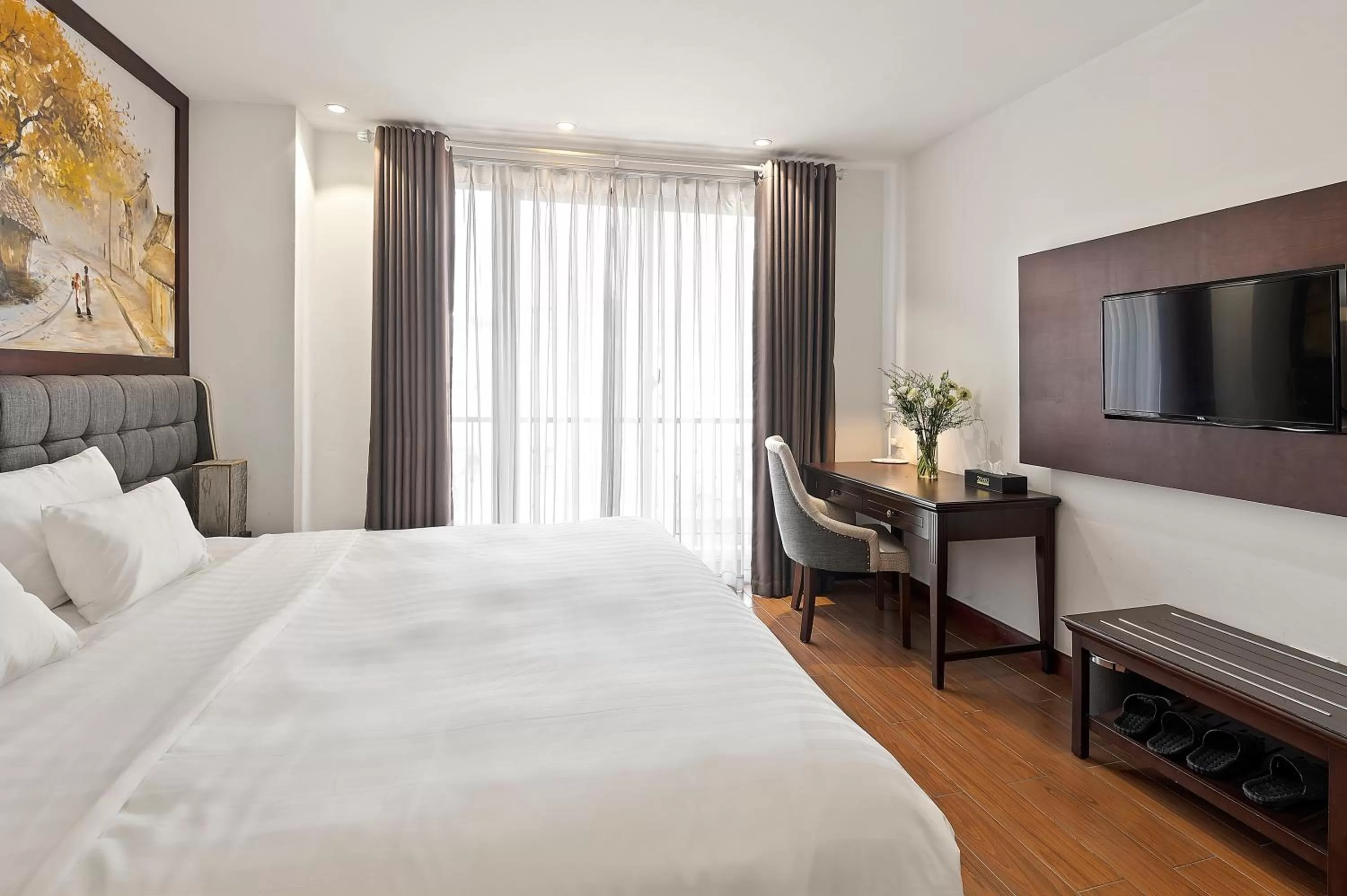 Communal lounge/ TV room, Bed in 22Land Residence Hotel & Spa Ha Noi