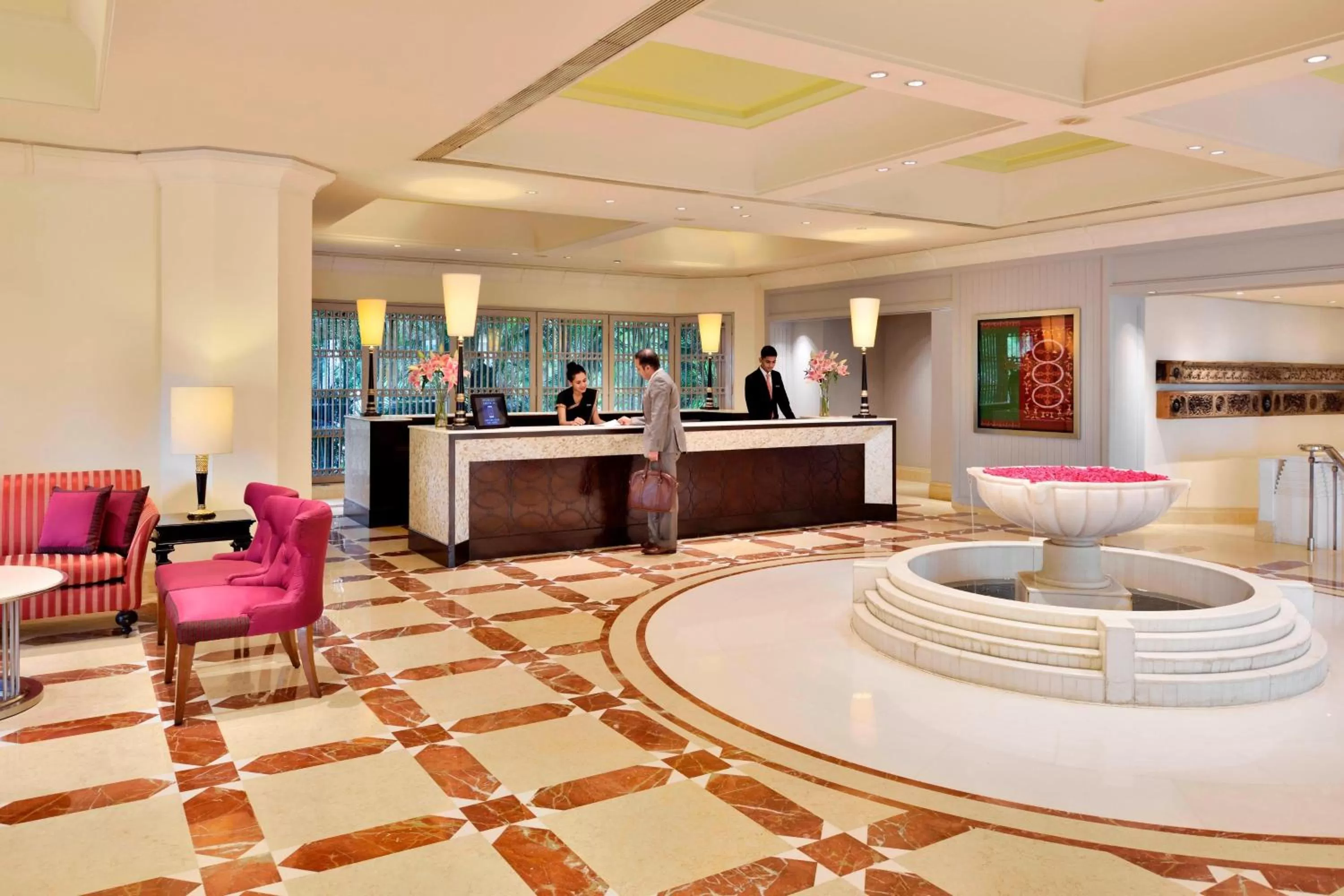 Lobby or reception in Hyderabad Marriott Hotel & Convention Centre