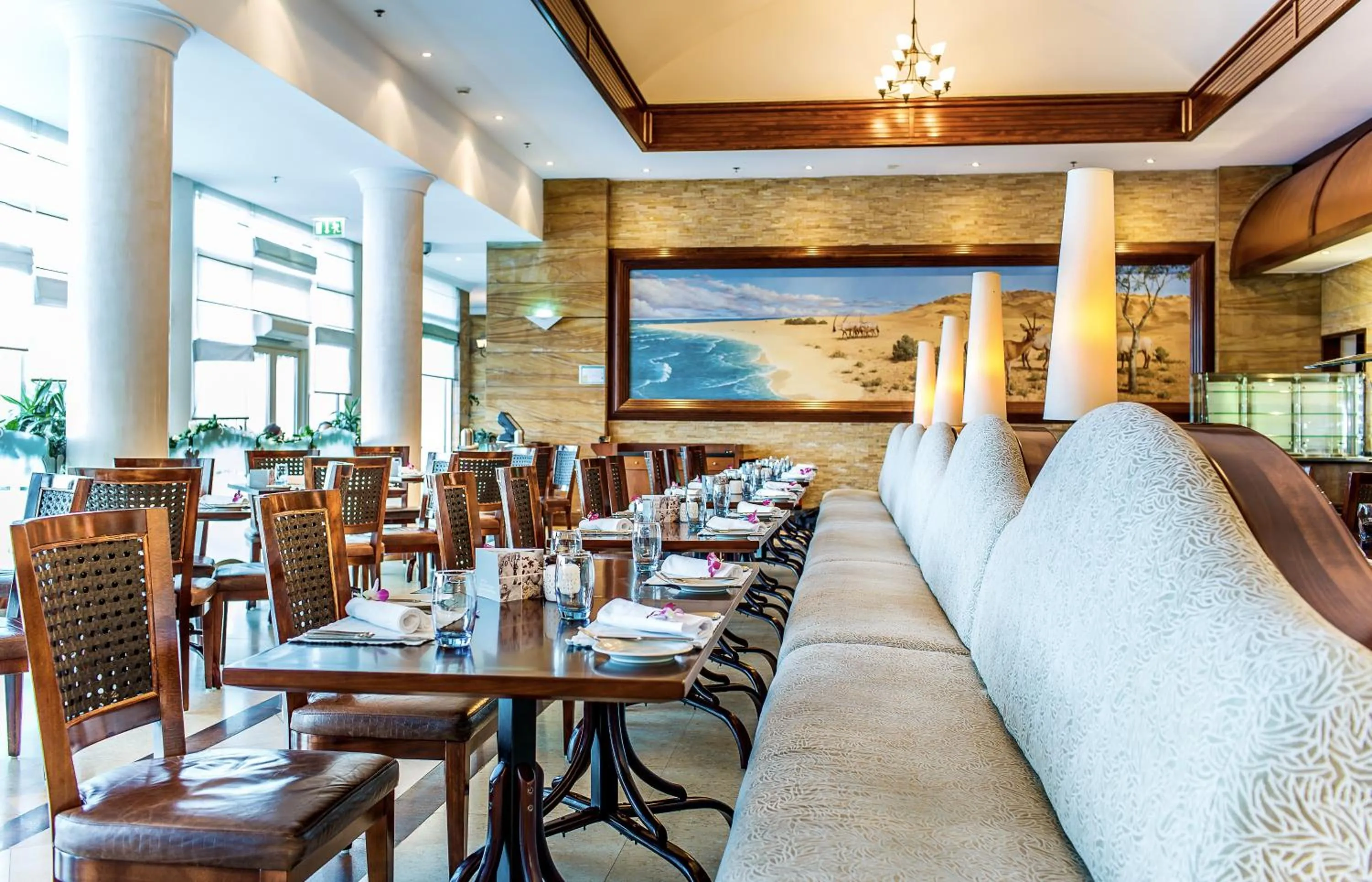 Buffet breakfast in Danat Jebel Dhanna Resort