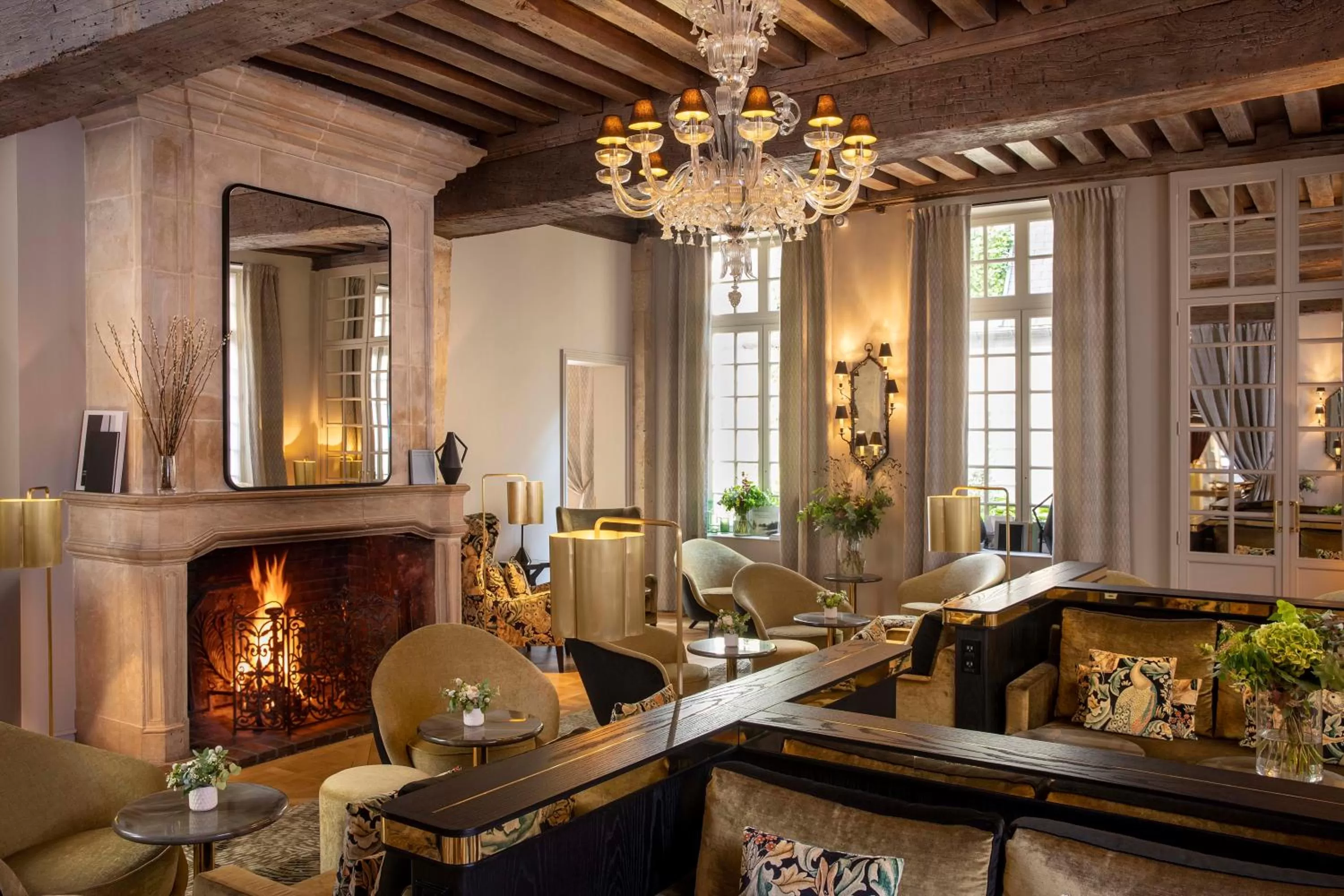 Lounge or bar in Hôtel D'Aubusson