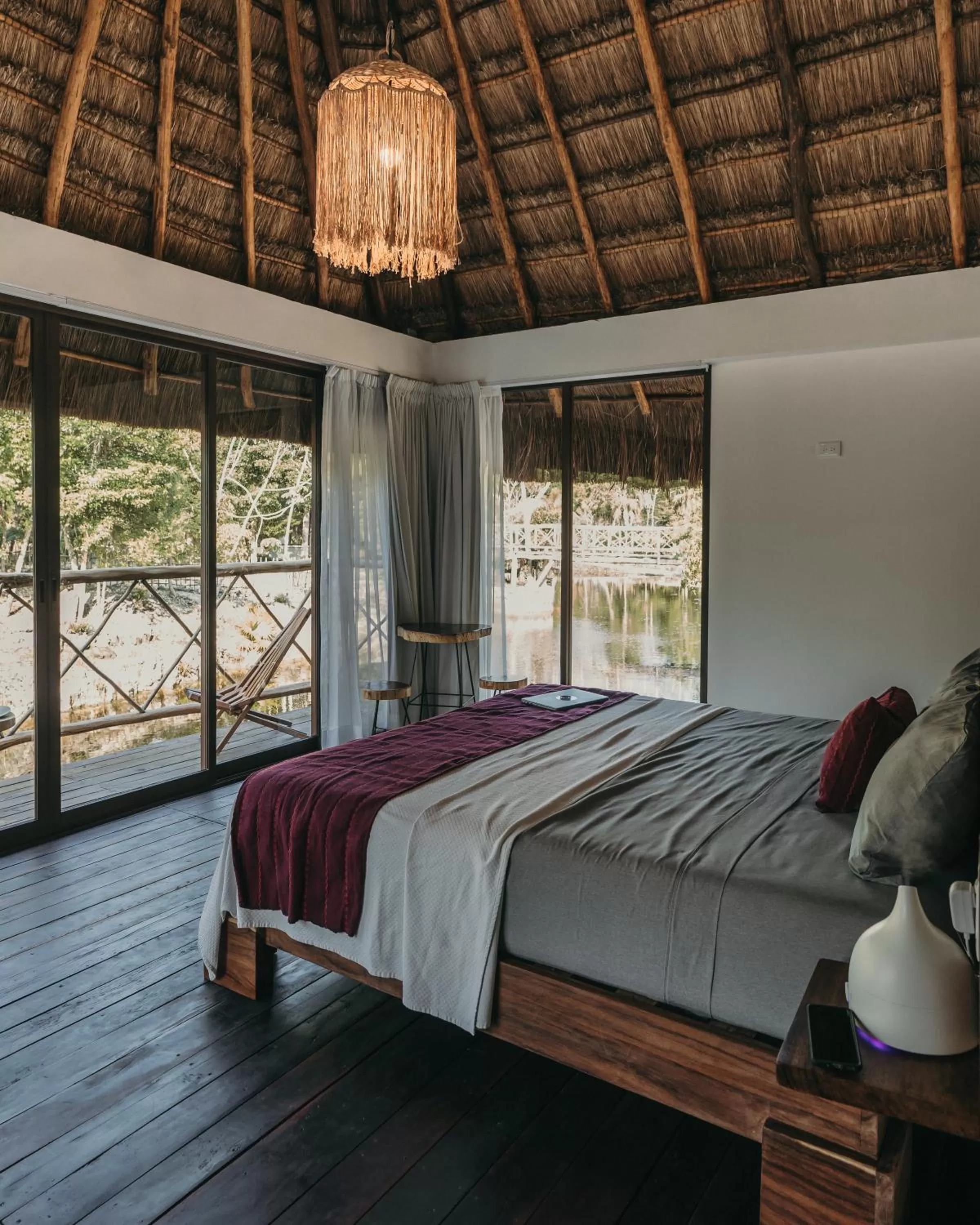 Bedroom in Zamna eco-lodge Tulum