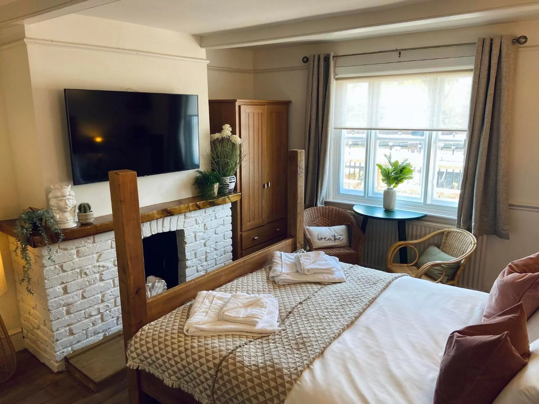 Bed in The Riverside Rooms