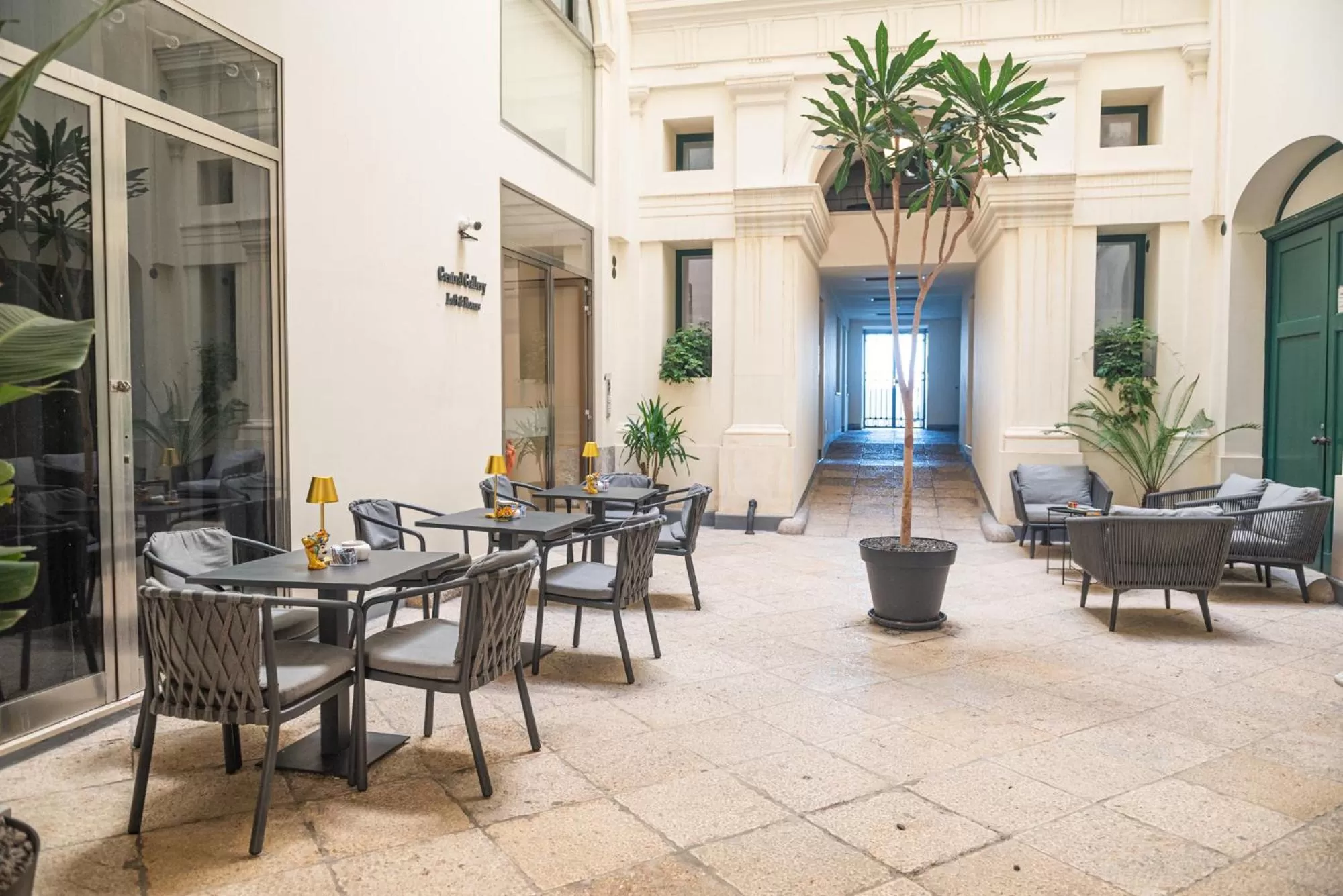 Patio in Central Gallery Rooms- Palazzo D'Ali' Staiti XIX