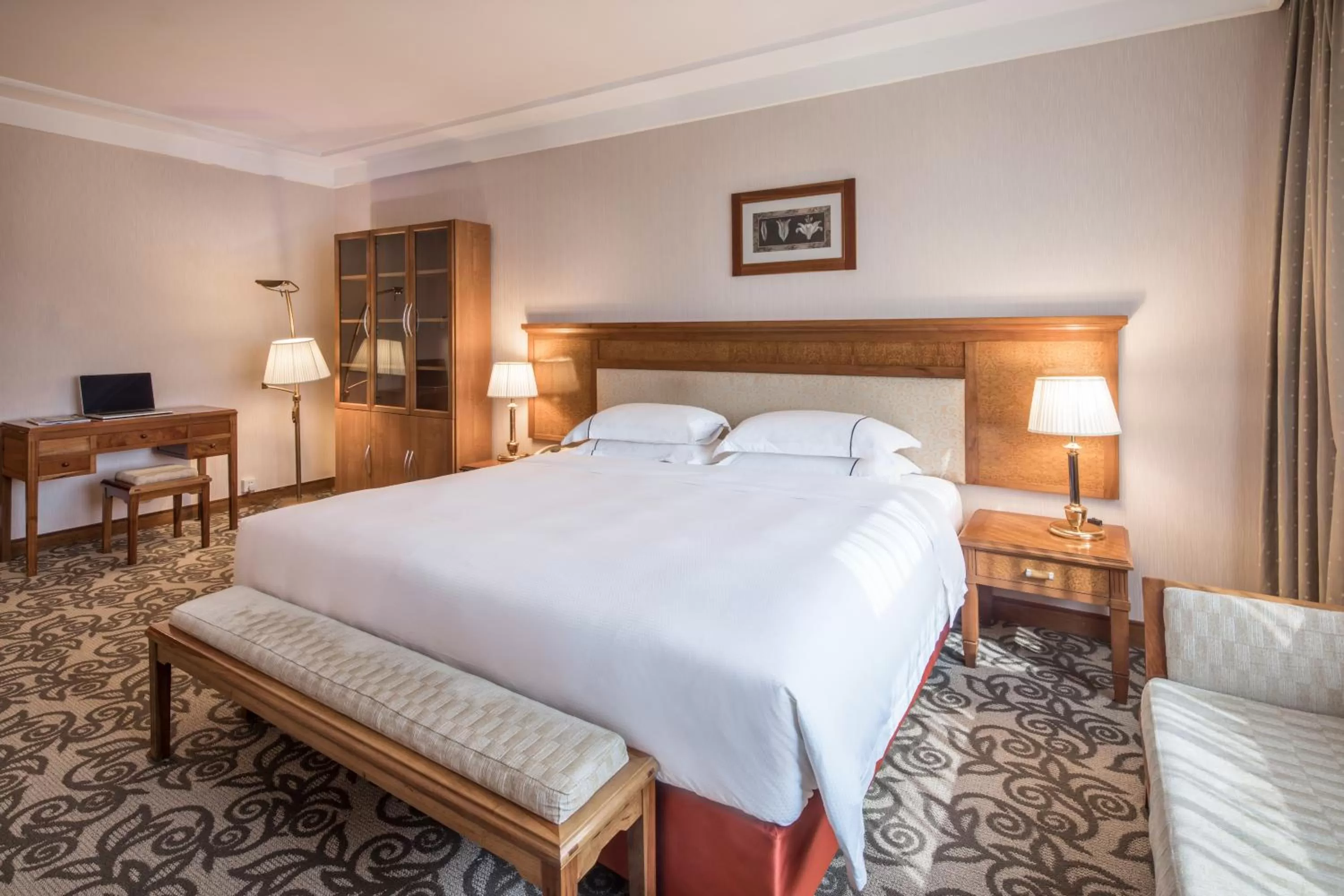 Decorative detail, Bed in Asia International Hotel Guangdong