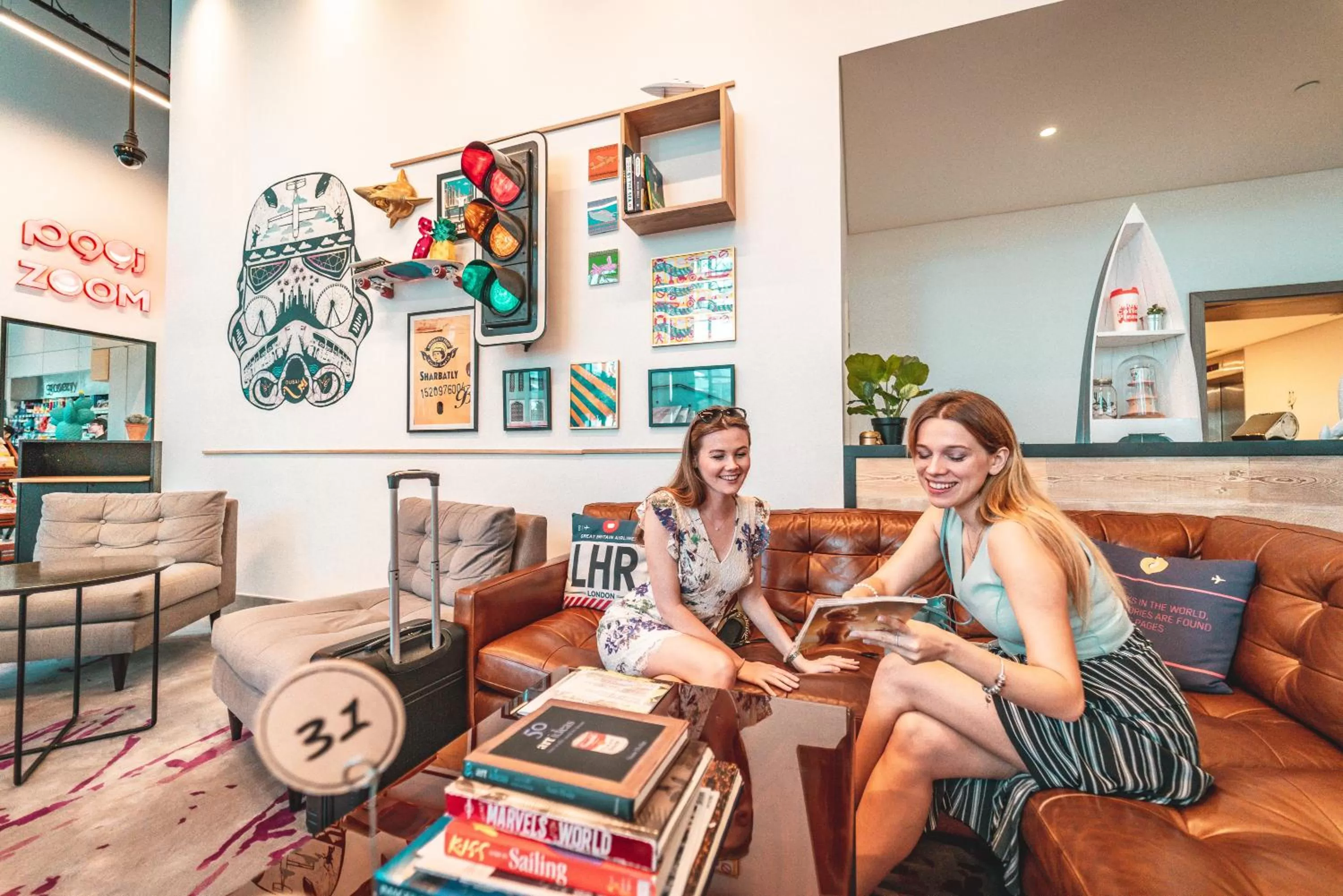 Seating area in Rove Dubai Marina