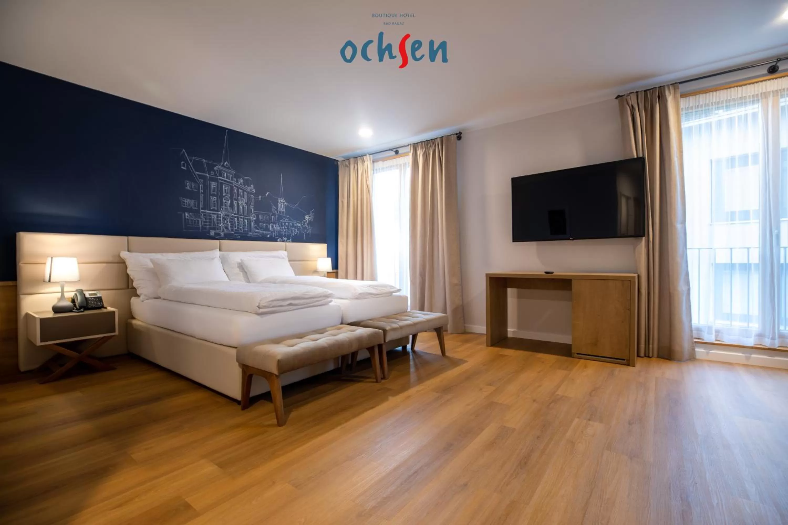 Bed in Boutique Hotel OchSen Self-Check-In