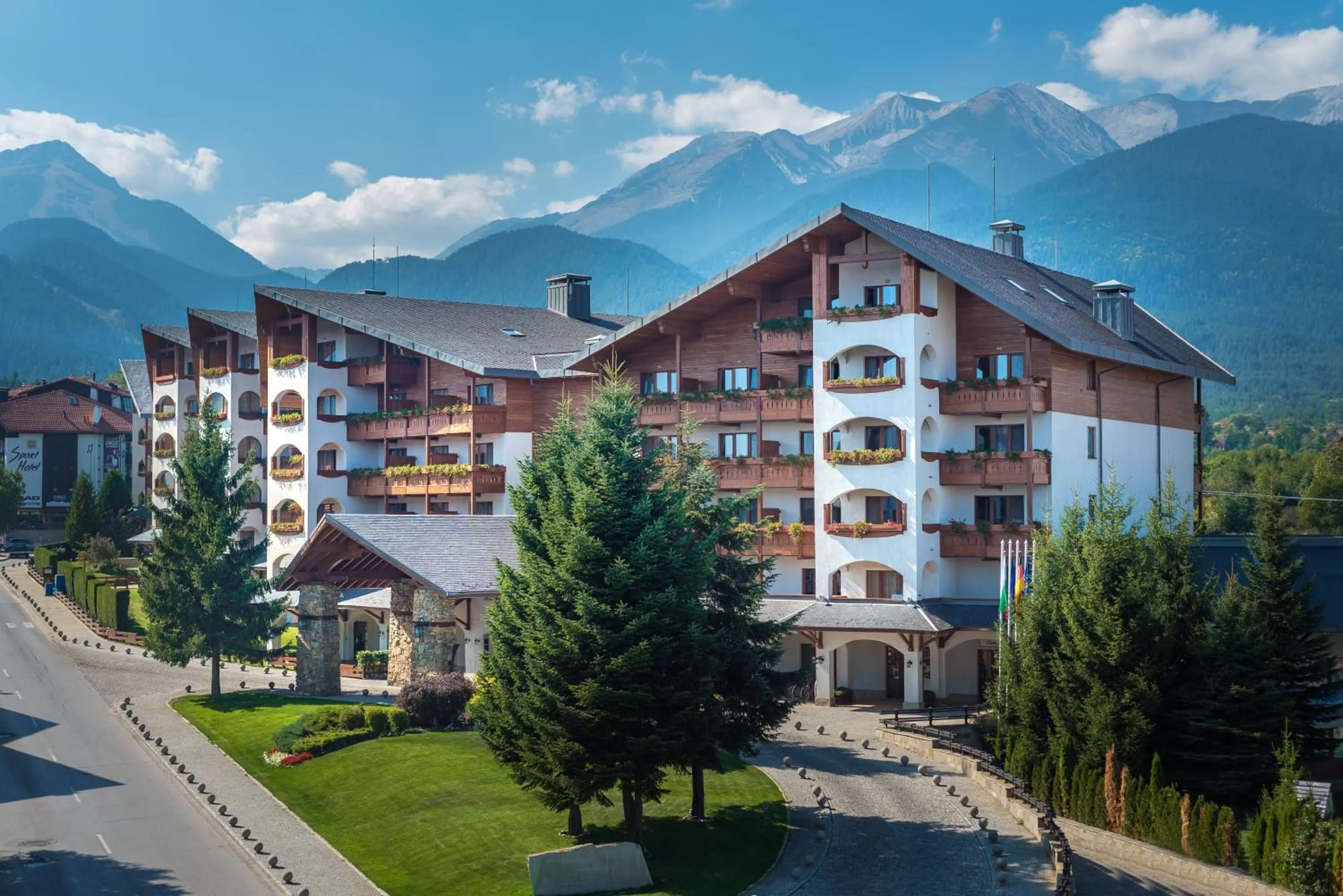 Facade/entrance in Kempinski Hotel Grand Arena Bansko