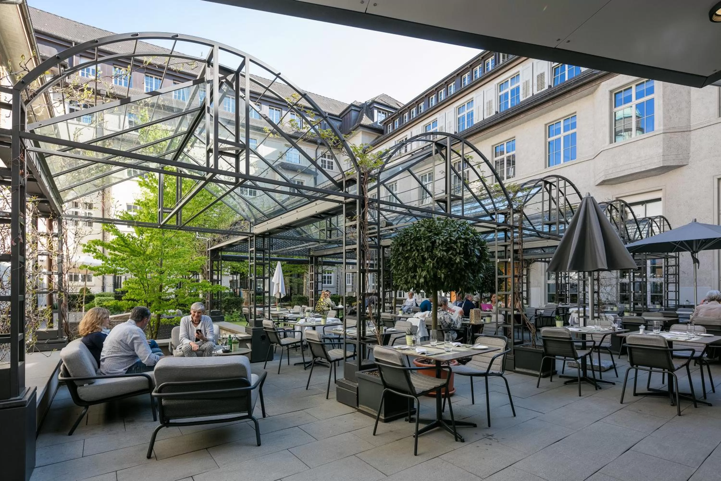 Patio in Hotel Glockenhof Zürich