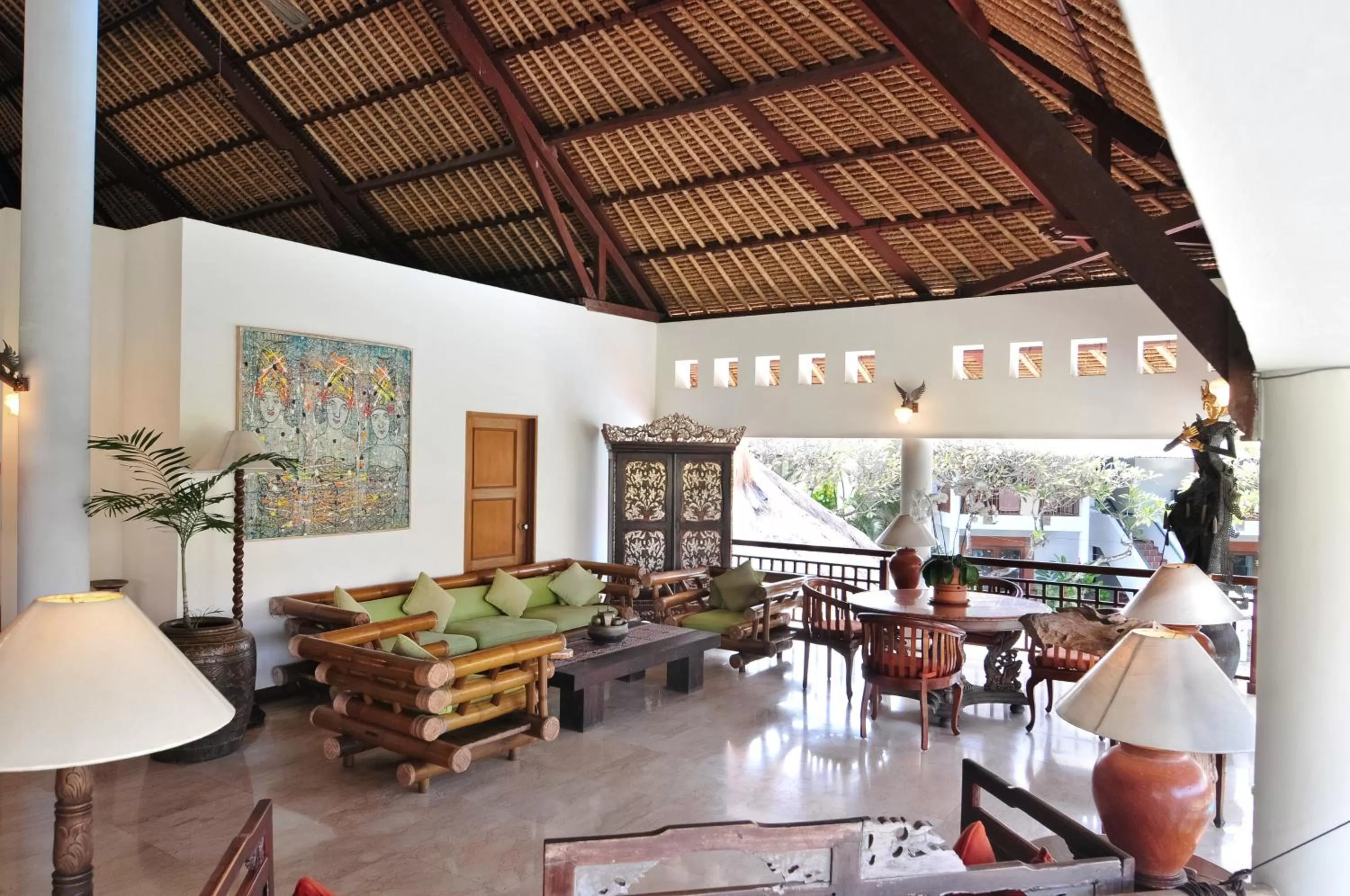 Lobby or reception in Sativa Sanur Cottages