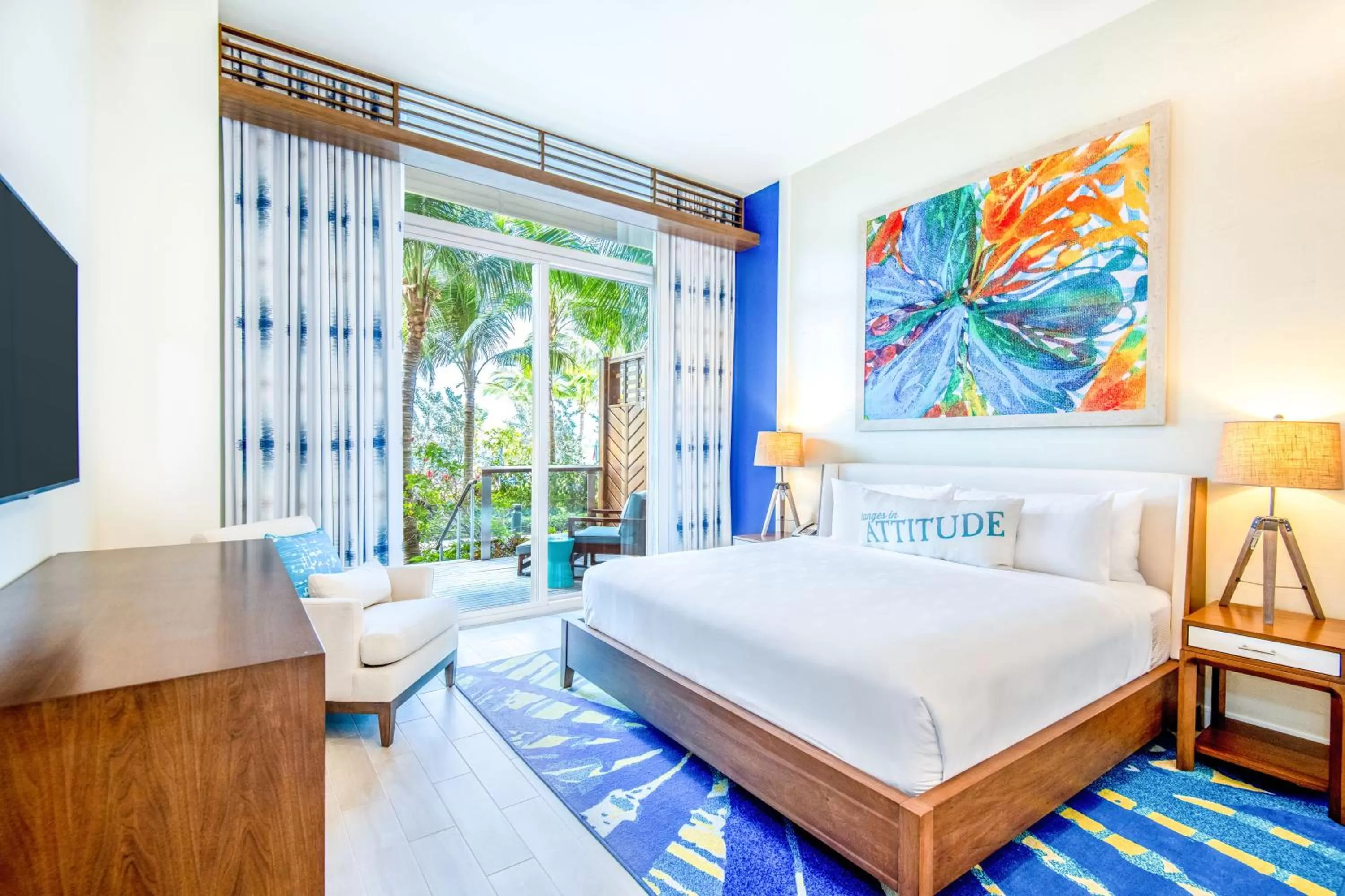 Bedroom, Bed in Margaritaville Beach Resort Nassau