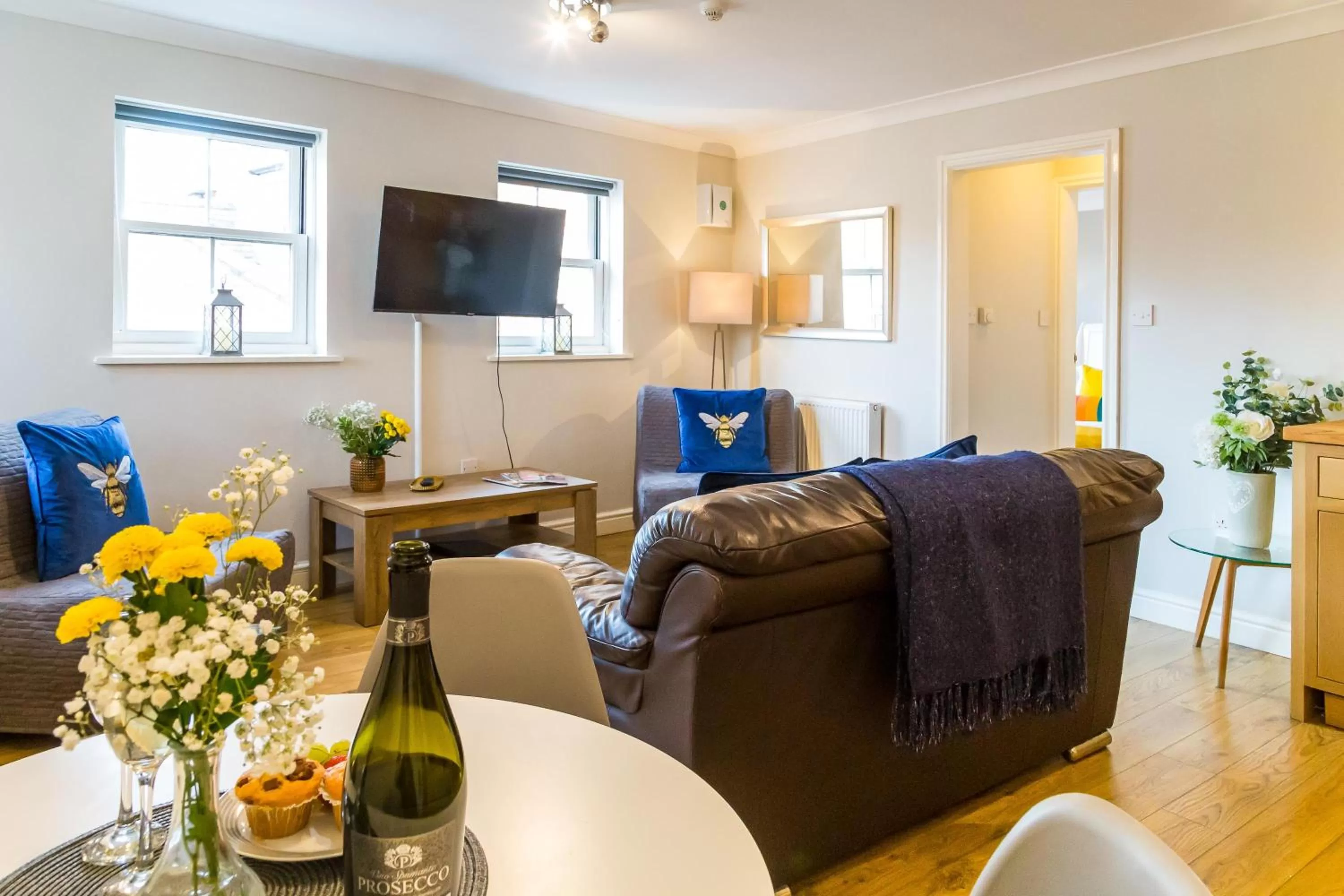 Living room in Goodramgate Apartments