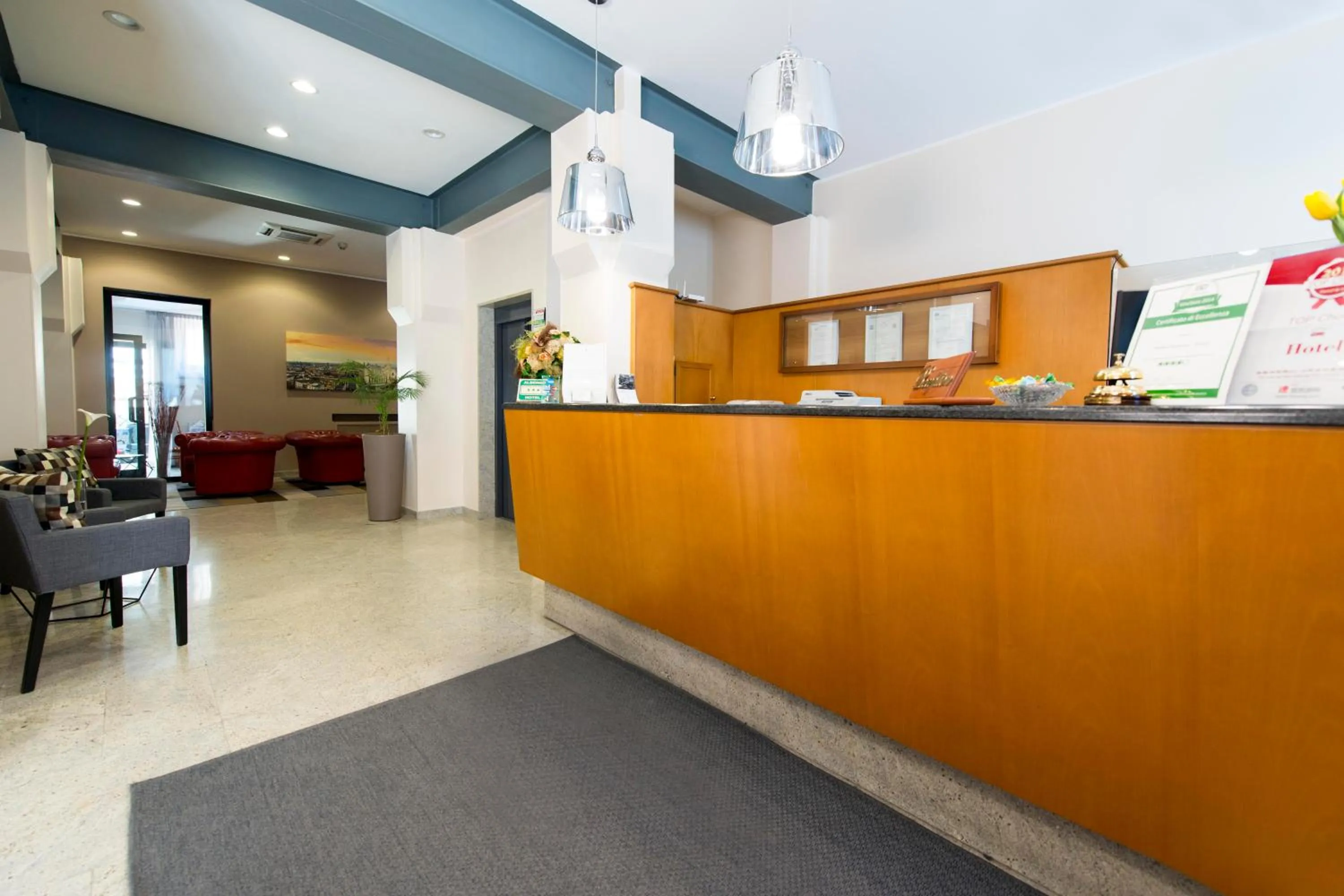 Lobby or reception in Hotel Florence Milano