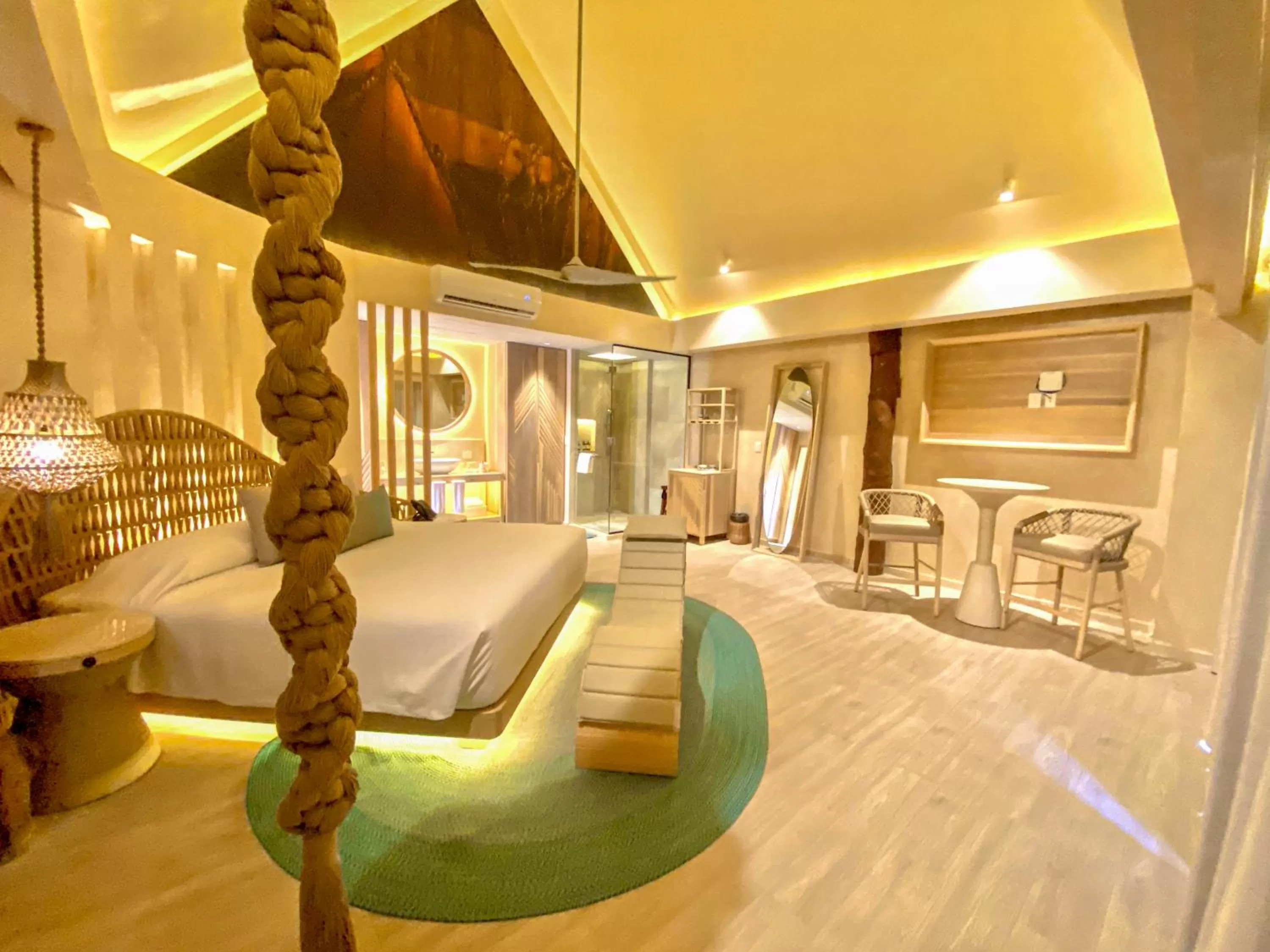 Bed in Hotel Shibari - Restaurant & Cenote Club