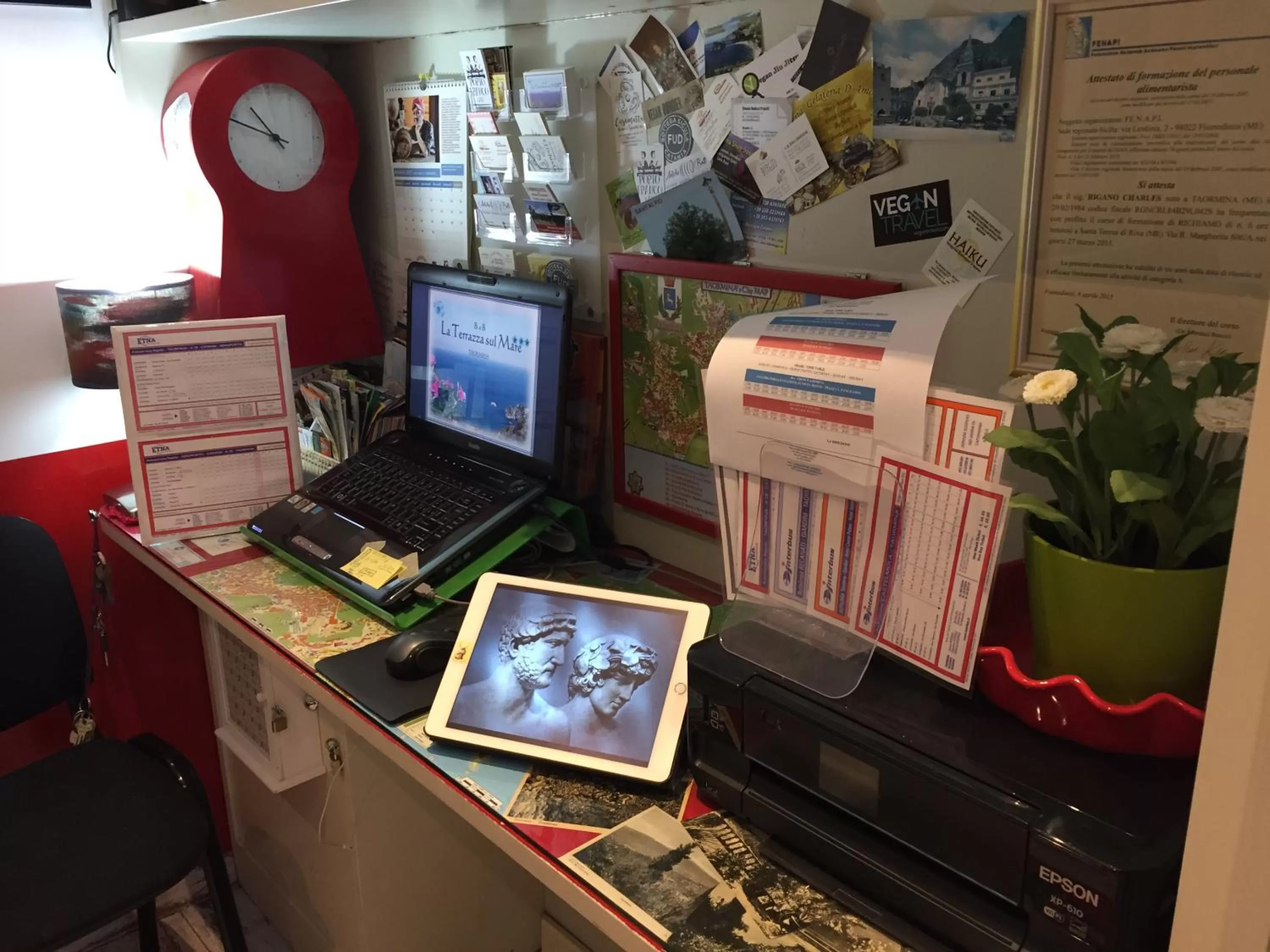 Lobby or reception in B&B La Terrazza Sul Mare Taormina