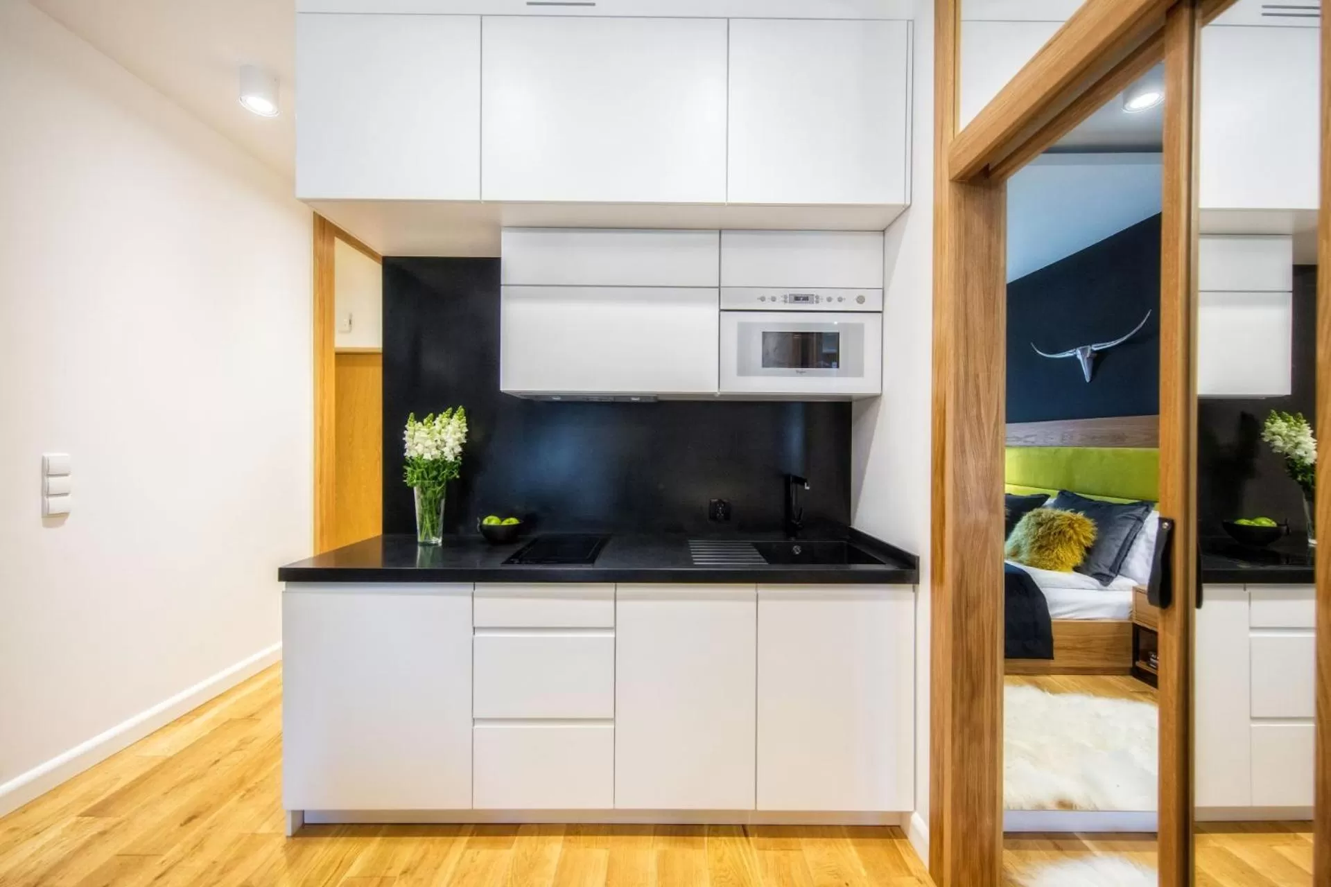 Kitchen or kitchenette in Aparthotel Giewont